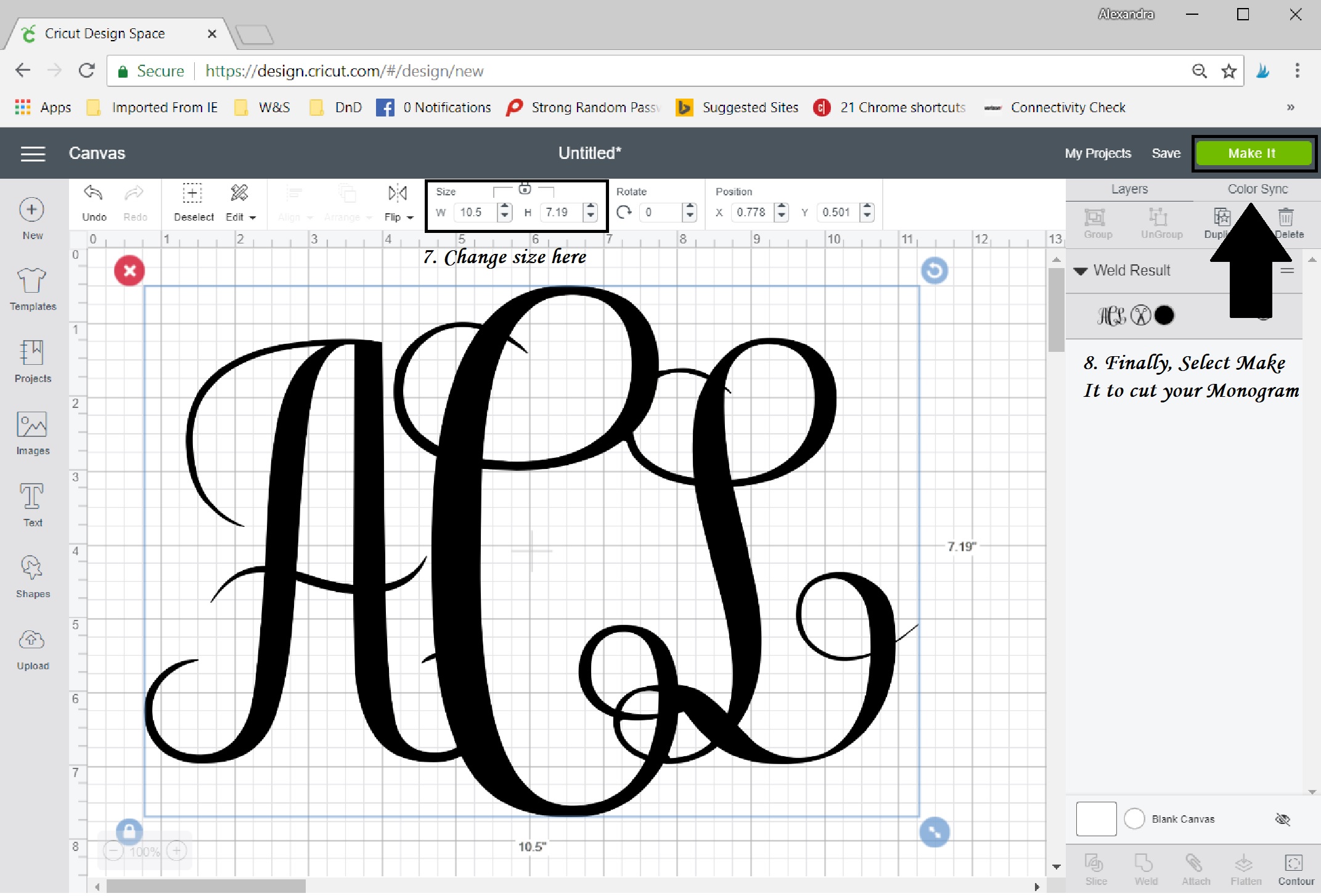 DIY Monogram Bridal Canvas Tote Bags #diywedding #cricutprojects #monogram