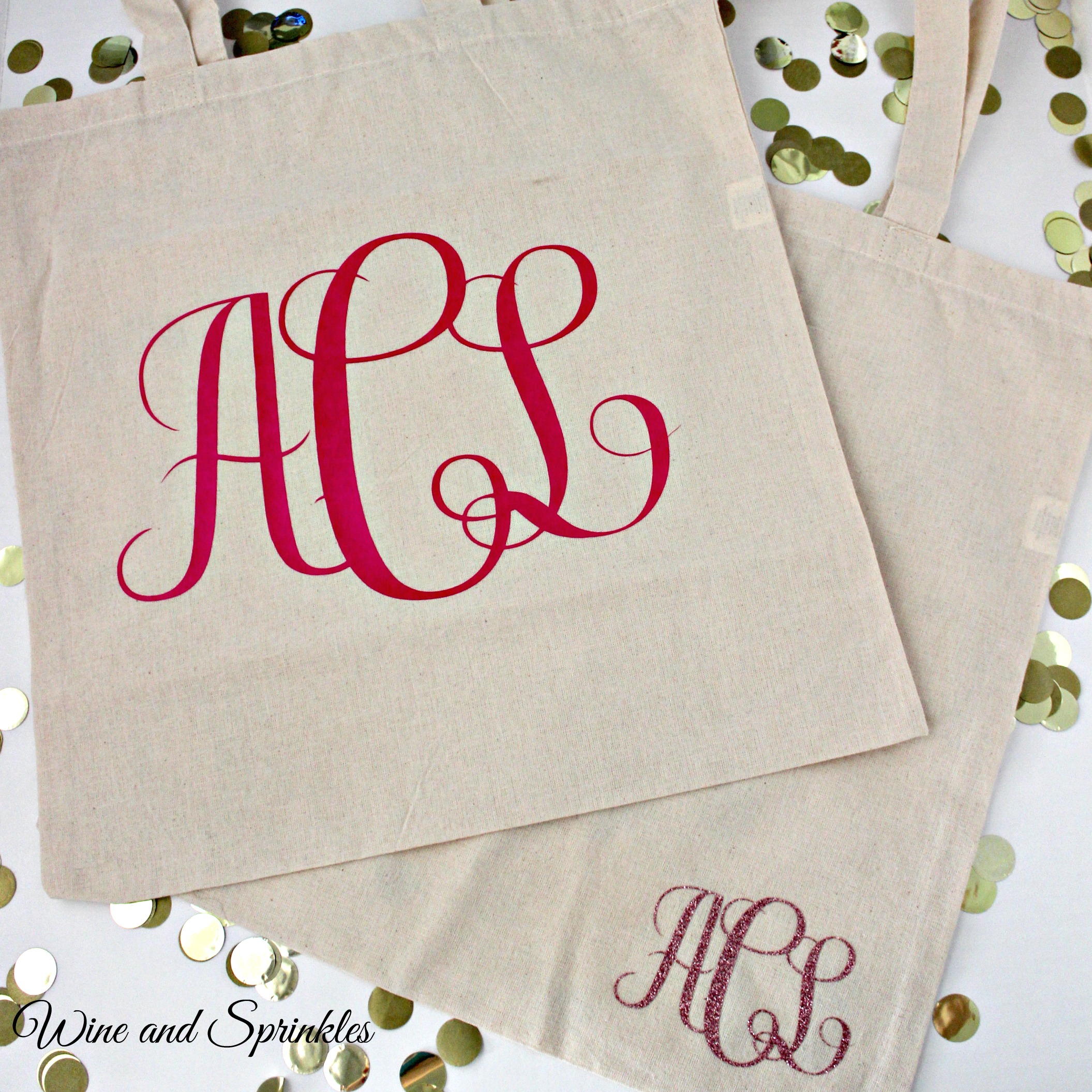 Name Meaning Monogram Personalized Large Canvas Tote Bag