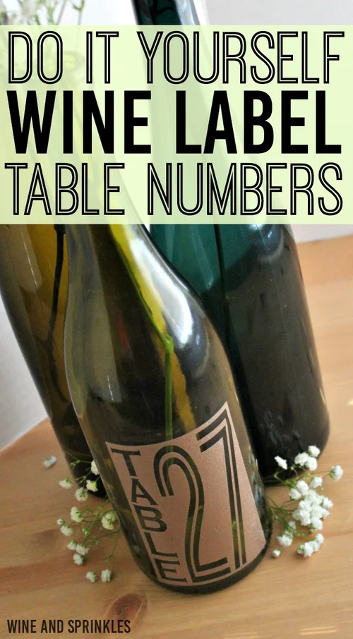 Modern Wine Bottle Table Numbers — Wine & Sprinkles