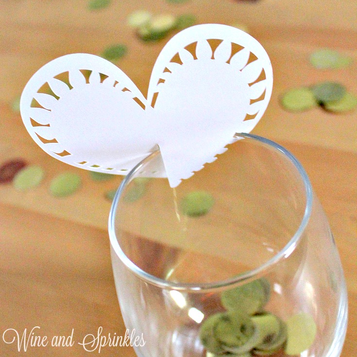 50Pcs Hollow Heart Shaped Wine Glass Cup Table Name Cards Wedding Party Decor Wine Glass Card pengyu 