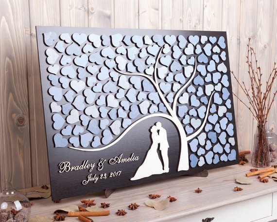 Tree Wedding Guest Book, Fast Shipping