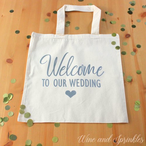 How to Make Thoughtful Wedding Welcome Bags with Cricut Autopress -  Tidewater and Tulle