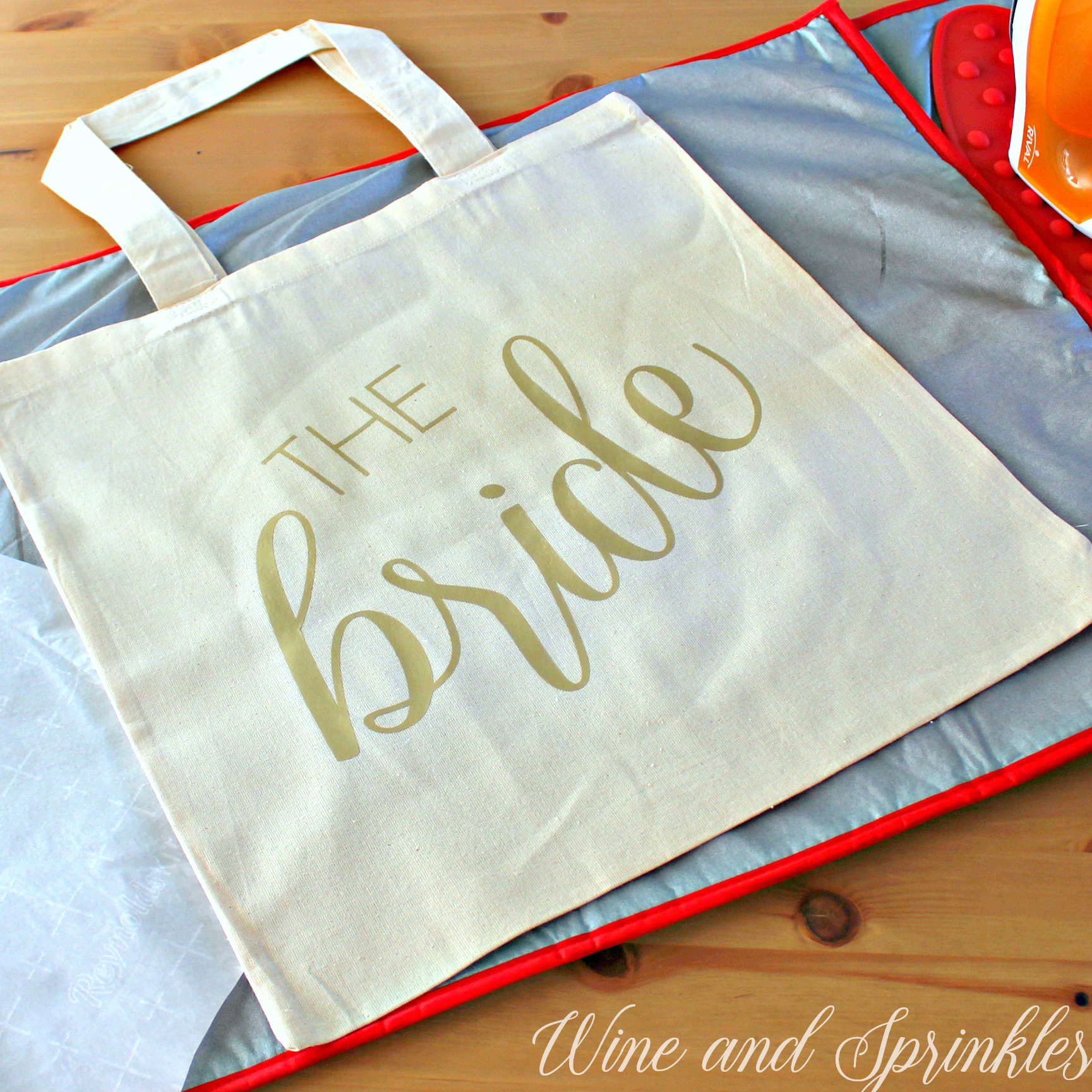 Learn how to use your Cricut to make a darling Bride tote bag!