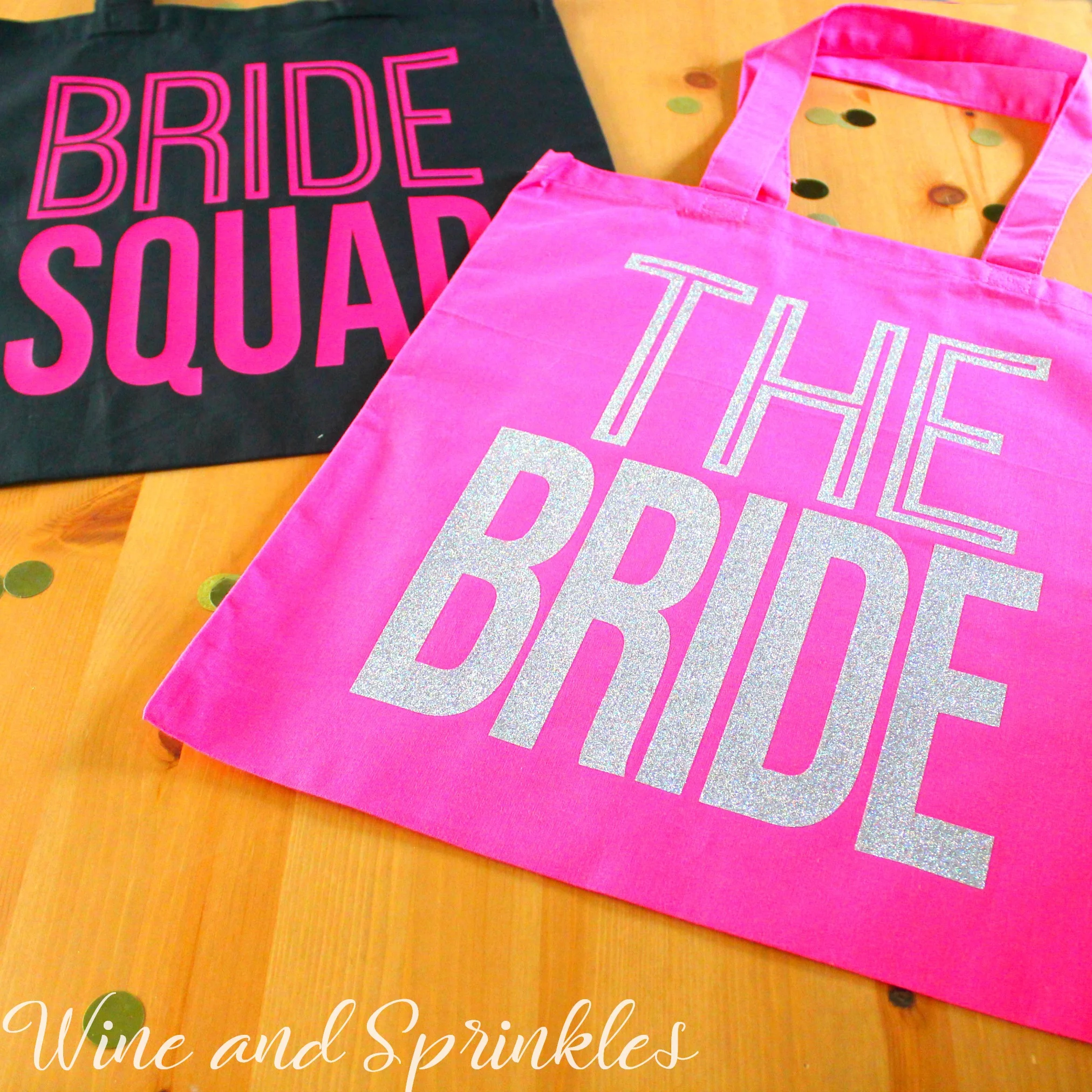 Diy Bride Squad Htv Bachelorette Tote Bags Wine Sprinkles Bride squad | bride squad is an on site hair and makeup service for coastal north and south don't worry, though, just because it's shiny doesn't mean it's sticky; diy bride squad htv bachelorette tote
