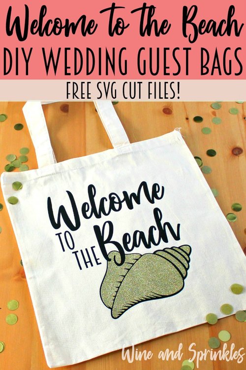 DIY Welcome to the Beach HTV Iron on Tote Bags — Wine & Sprinkles