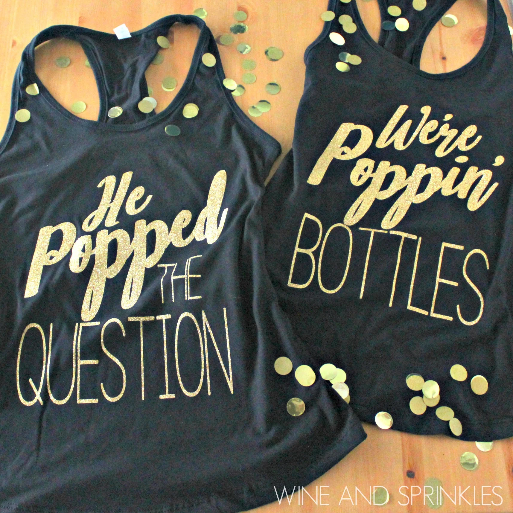 DIY Poppin Bottles Bachelorette Tank Tops