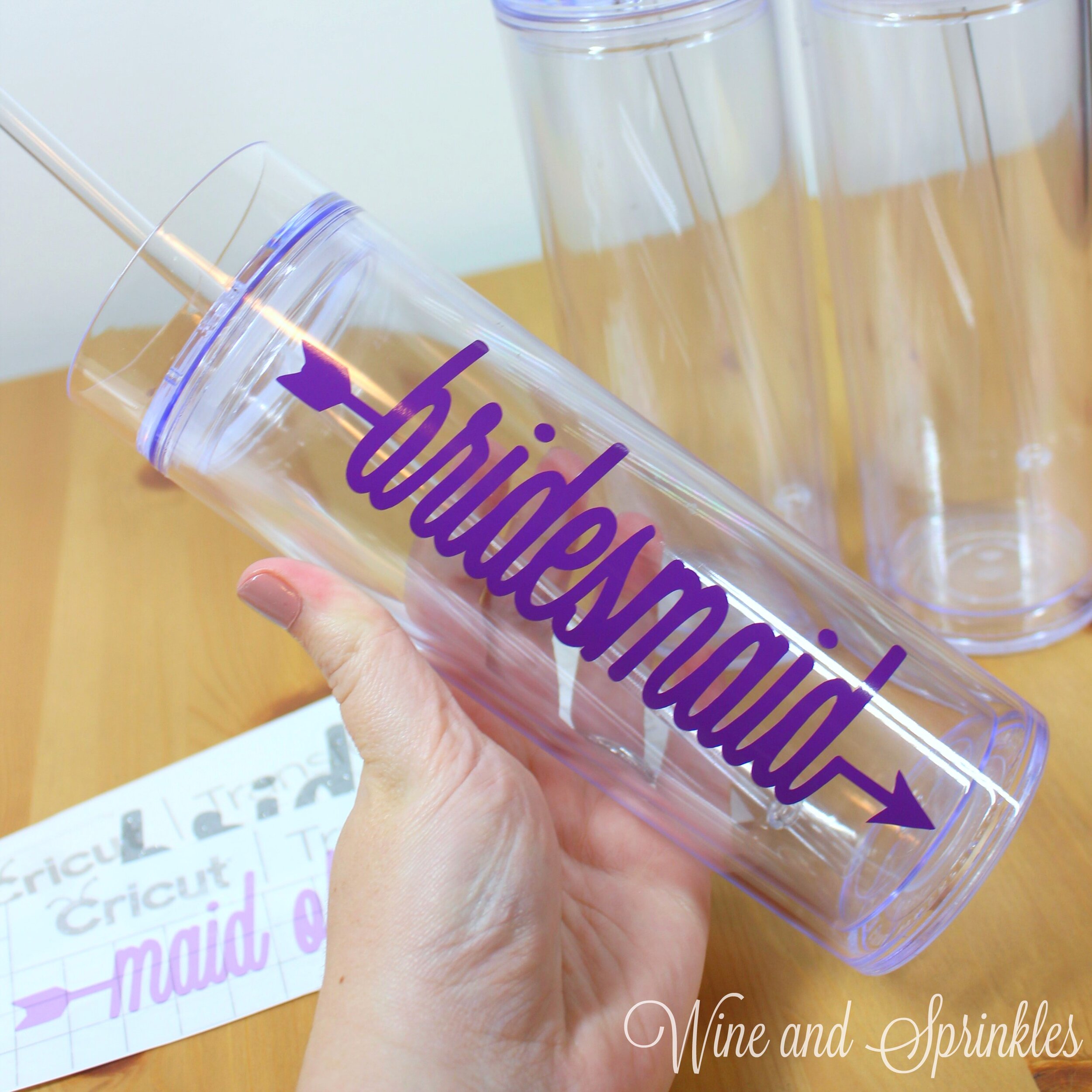 Bridesmaid acrylic tumbler gift bachelorette party cup favor bridal party gift 