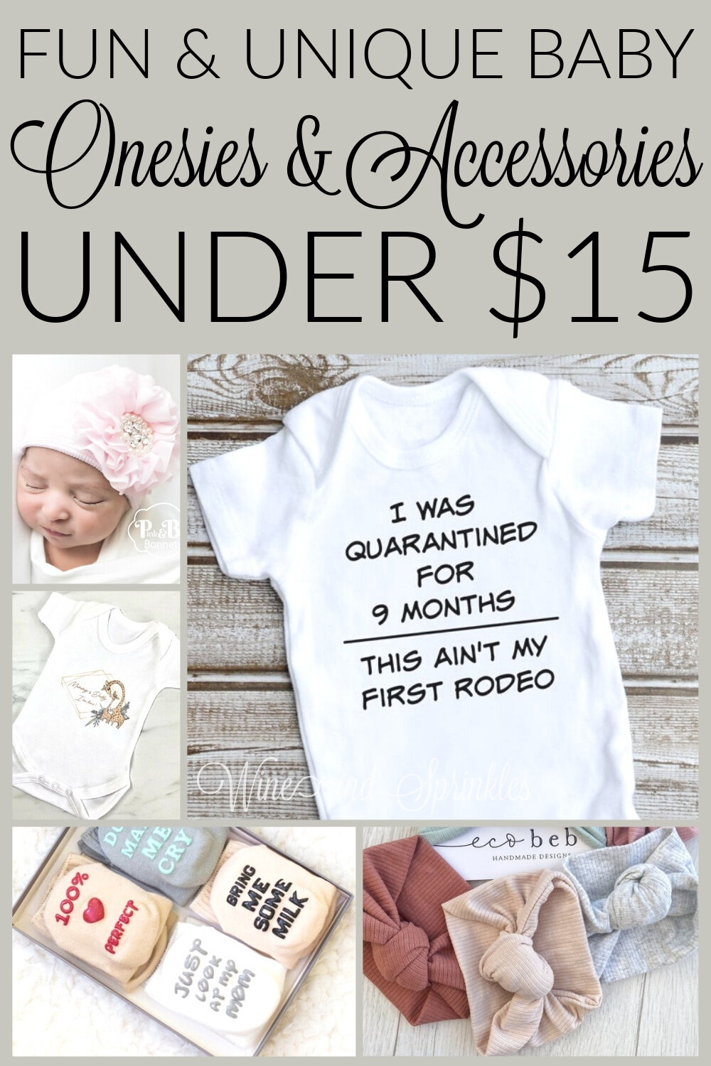 Cheap and Unique Baby Onesies and Wardrobe Accessories Under $15