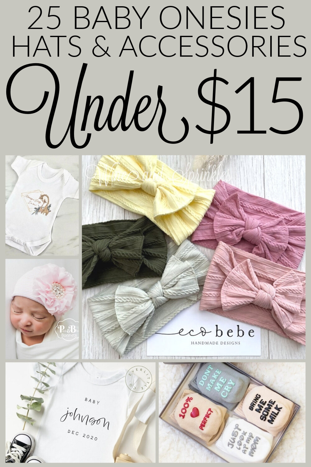 Cheap and Unique Baby Onesies and Wardrobe Accessories Under $15