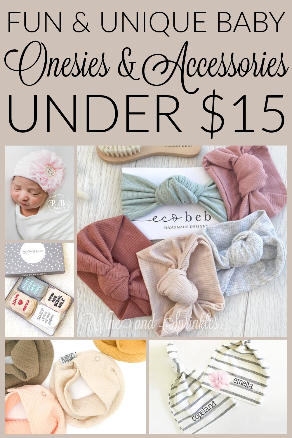 Cheap and Unique Baby Onesies and Wardrobe Accessories Under $15