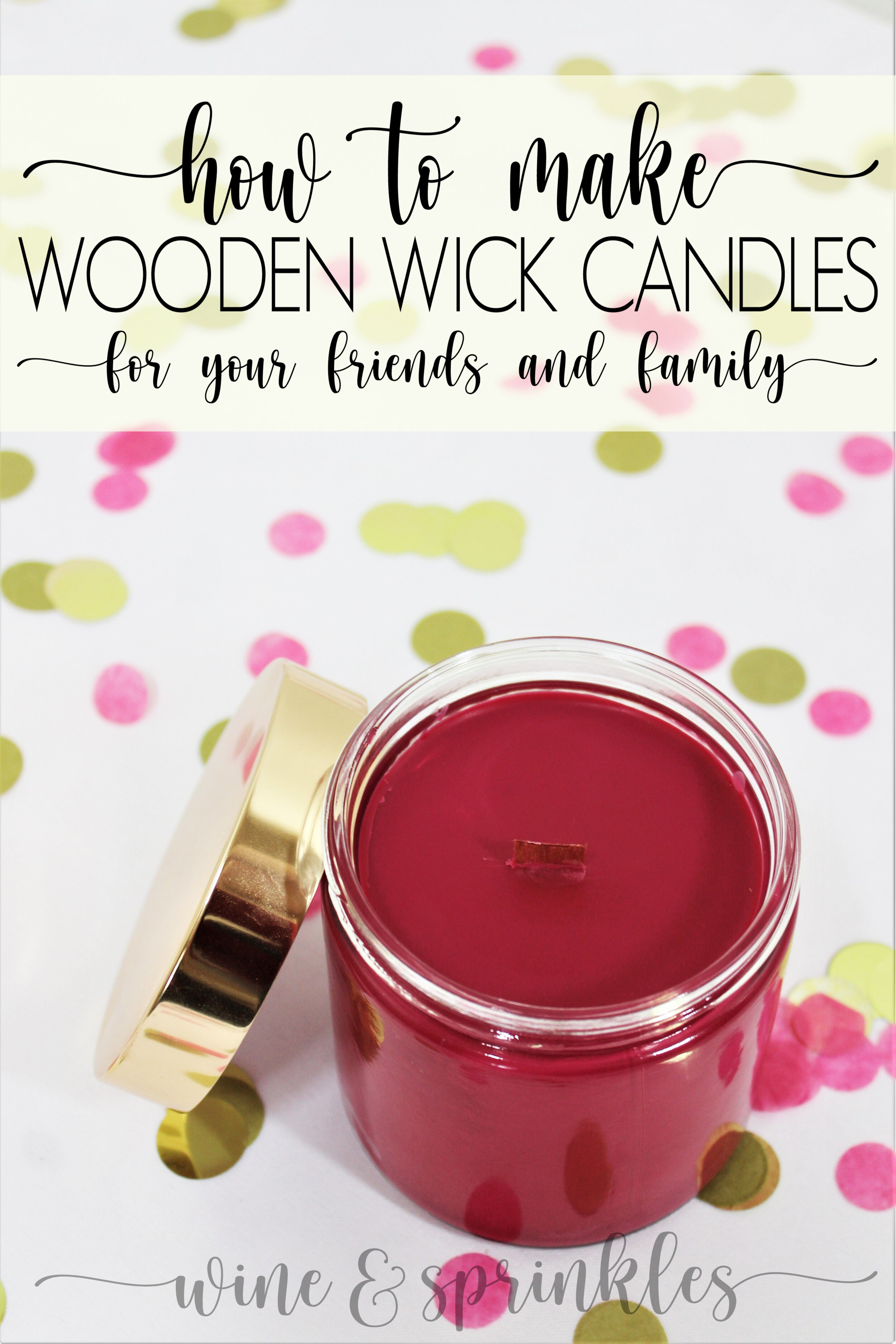 DIY Scented Soy Wax Wooden Wick Candles