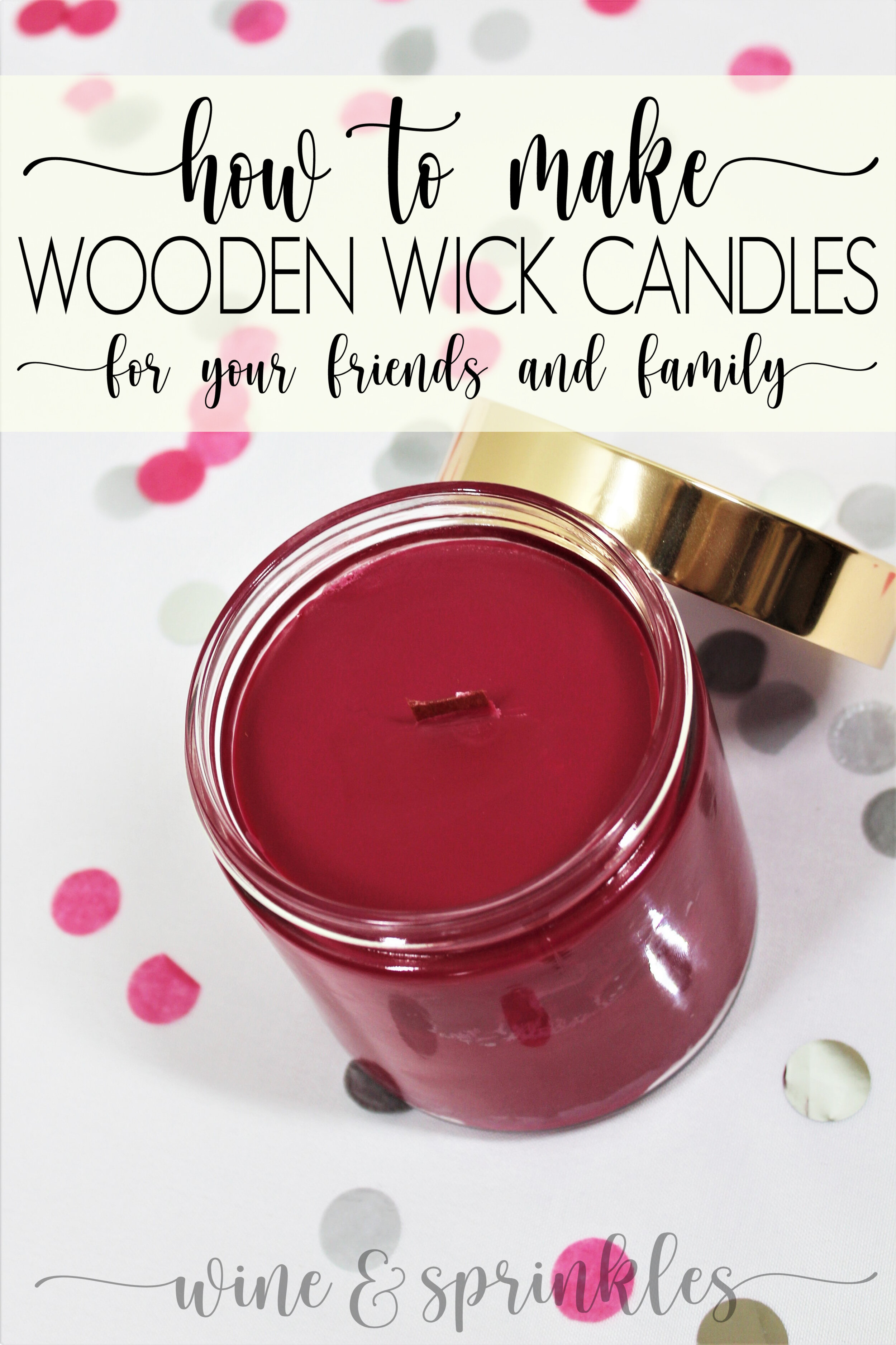 DIY Scented Soy Wax Wooden Wick Candles