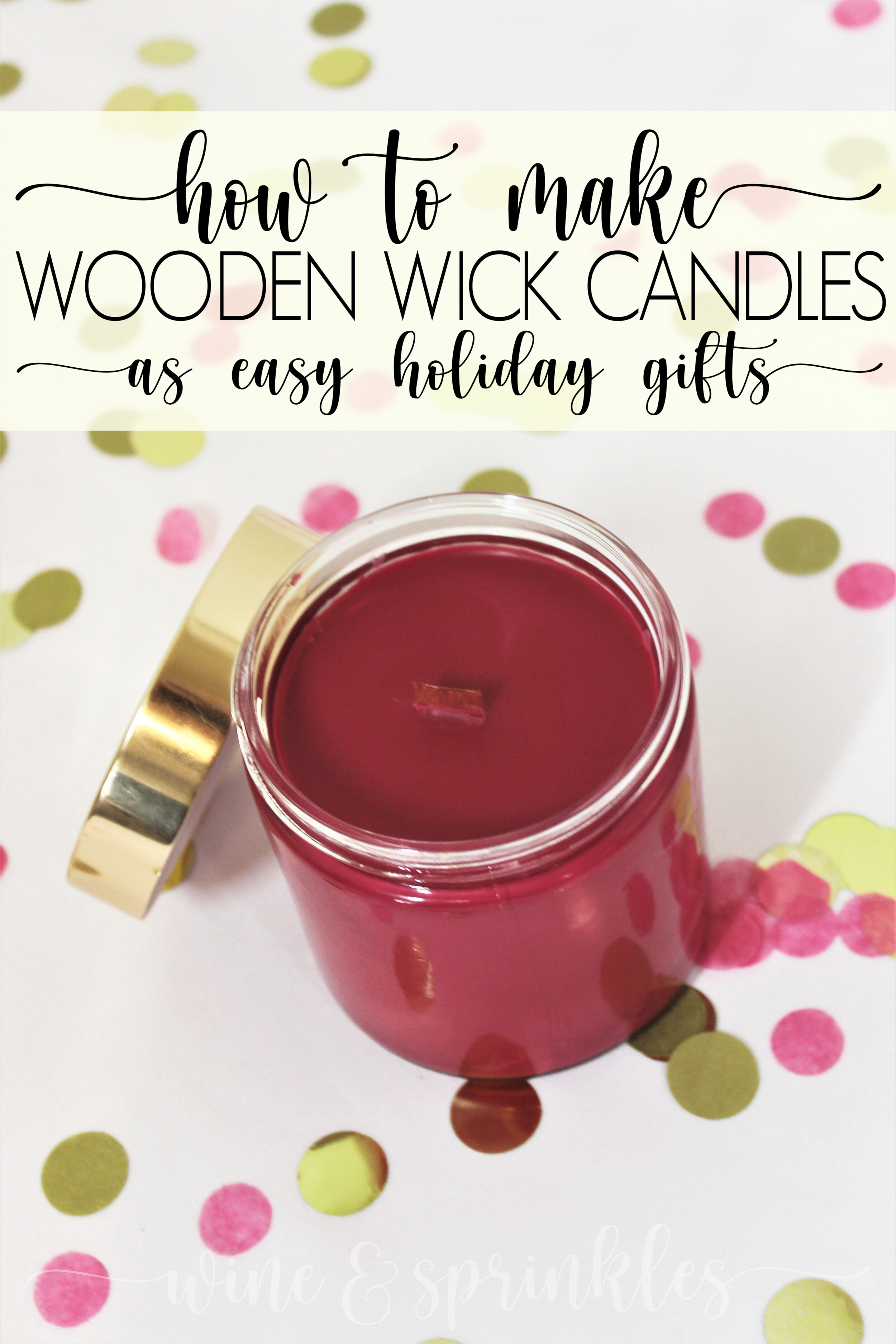 DIY Scented Soy Wax Wooden Wick Candles