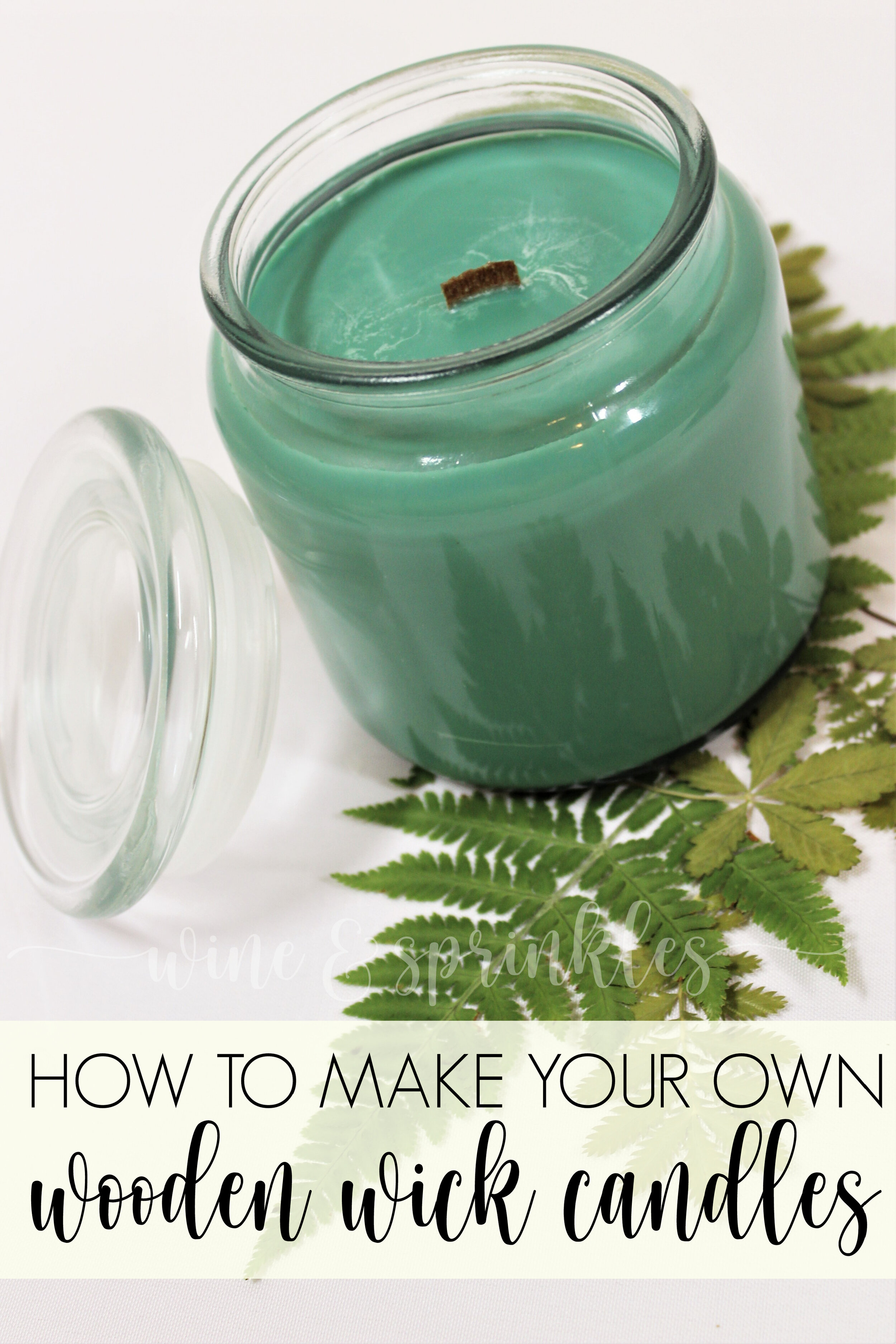 DIY Scented Soy Wax Wooden Wick Candles