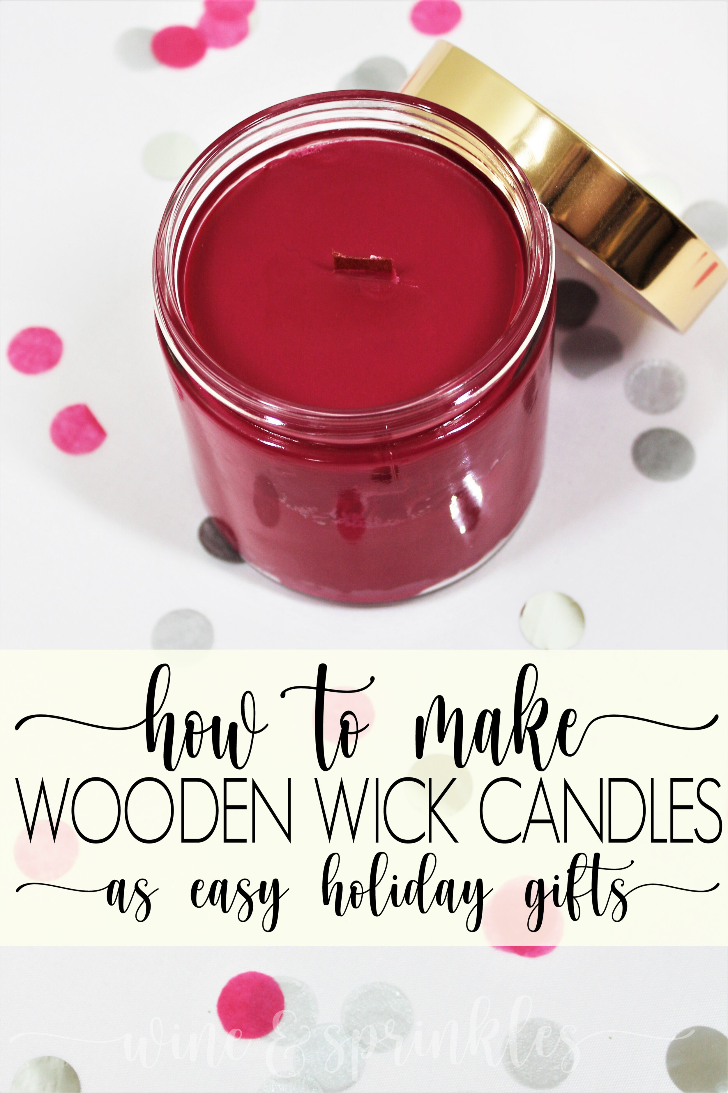 DIY Scented Soy Wax Wooden Wick Candles