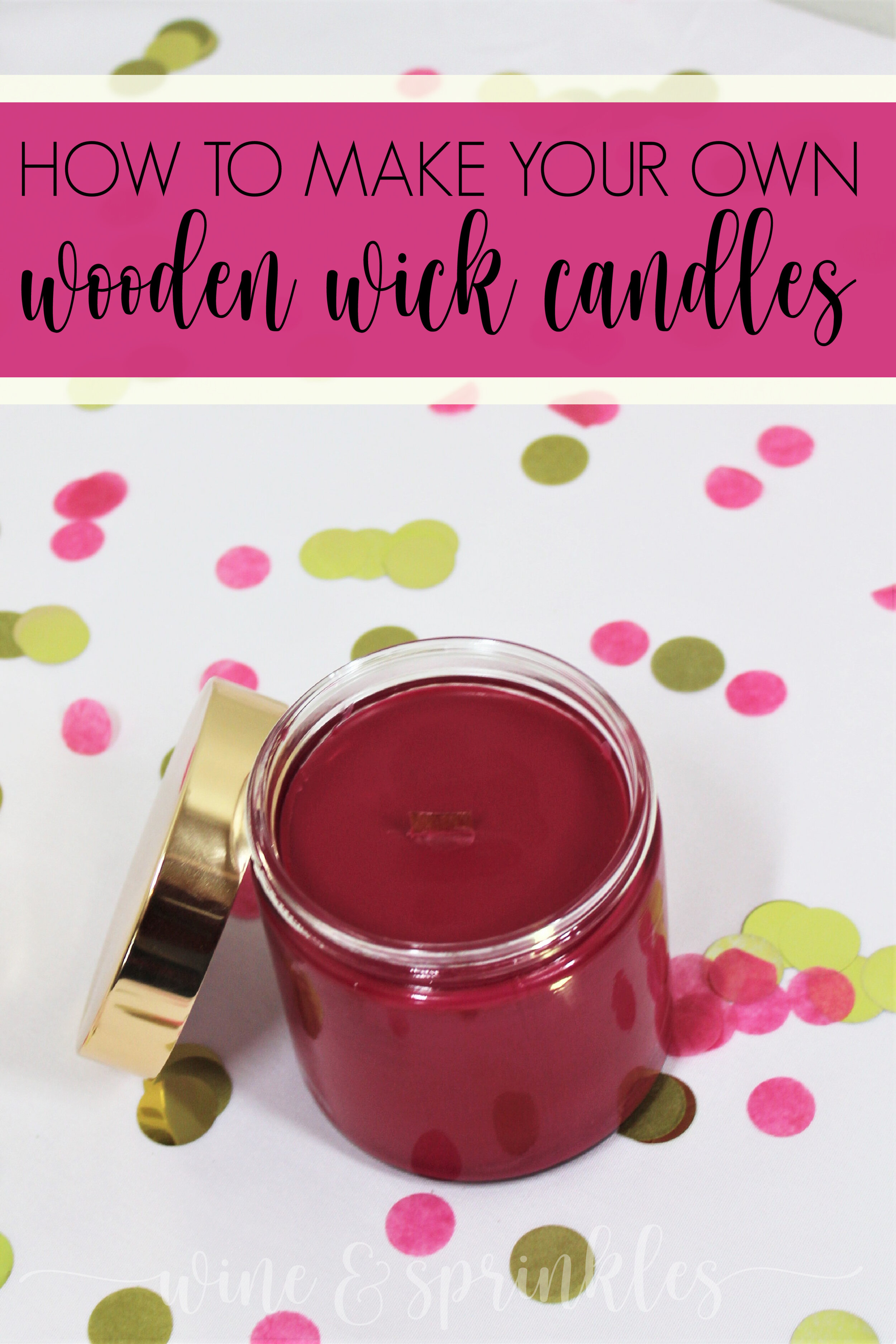 DIY Scented Soy Wax Wooden Wick Candles