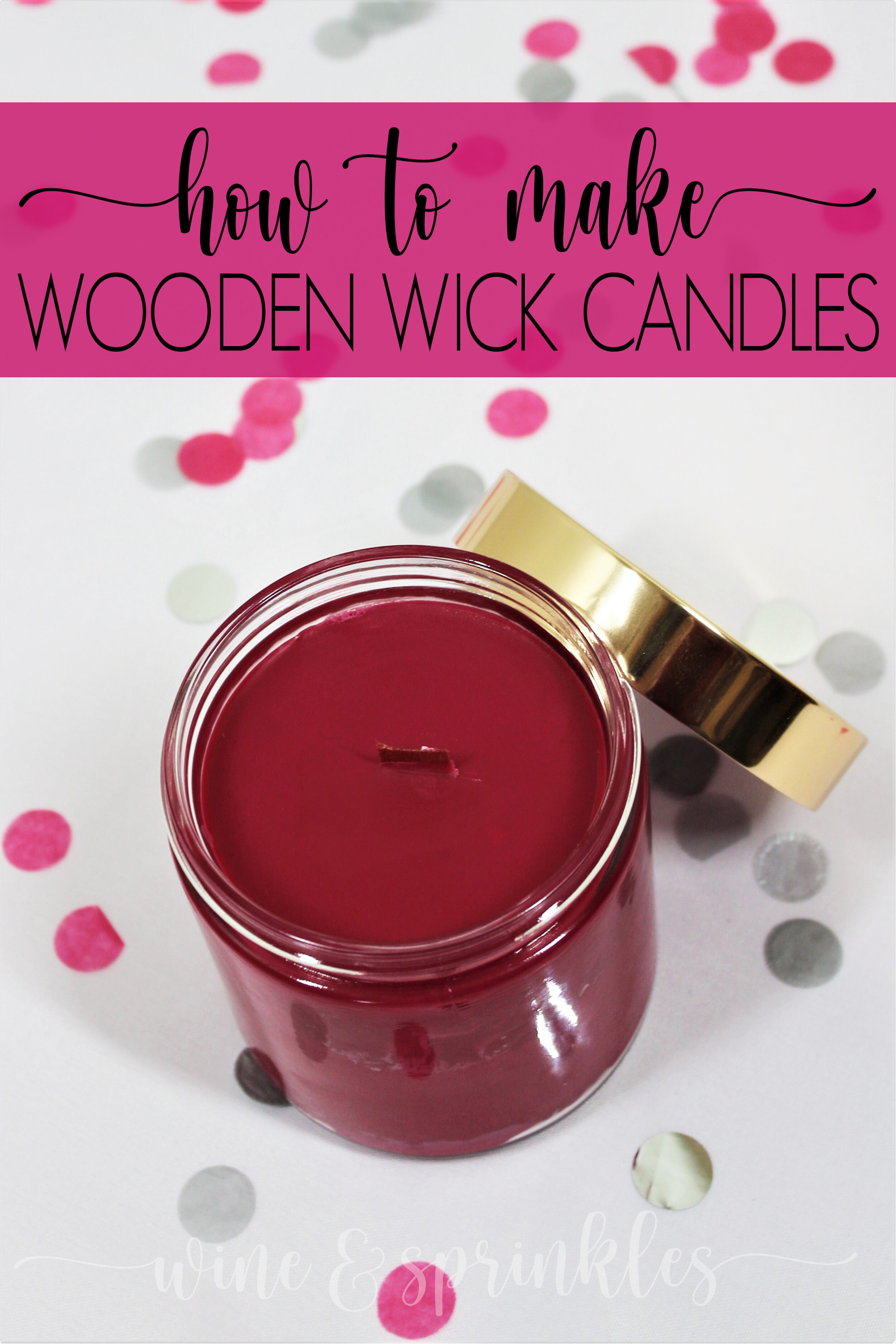 DIY Scented Soy Wax Wooden Wick Candles