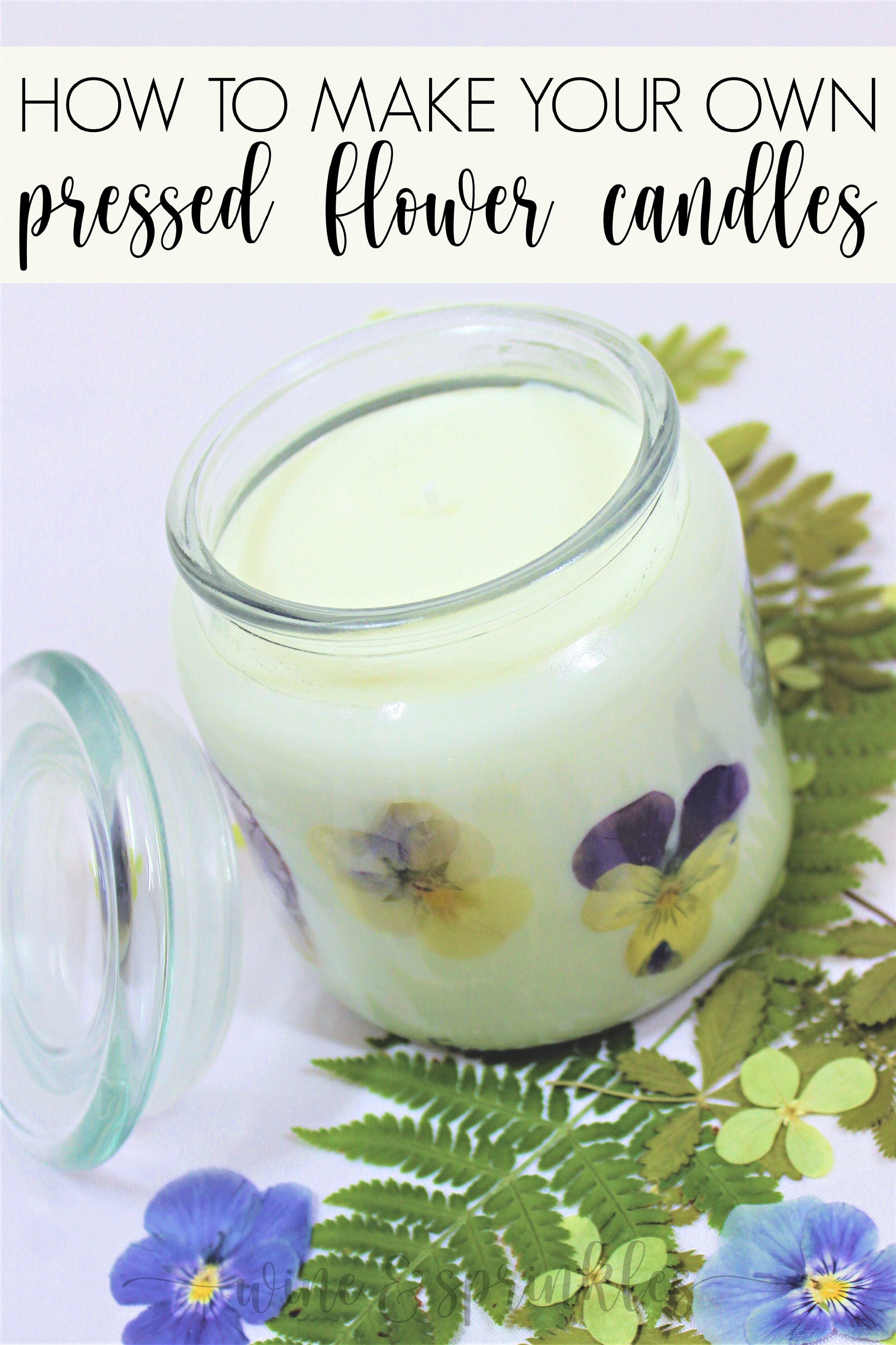 DIY PRESSED FLOWER CANDLE, How I make Dried flower Candles