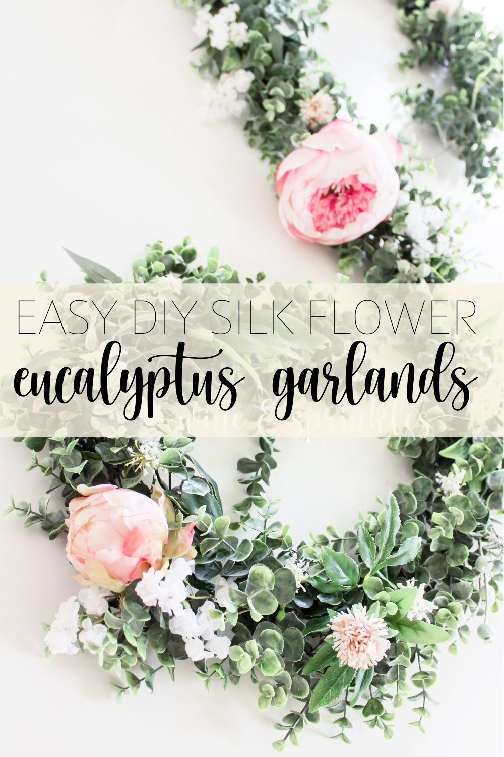 DIY Silk Flower Eucalyptus Garlands