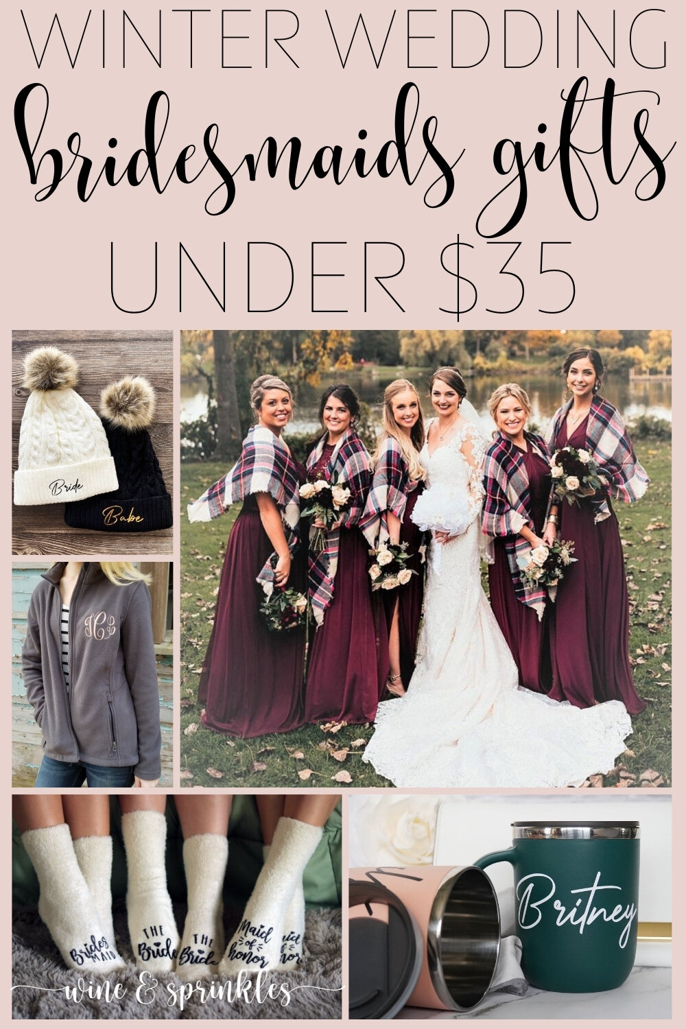 Unique Bridesmaids Gifts for a Winter Wedding Under $35