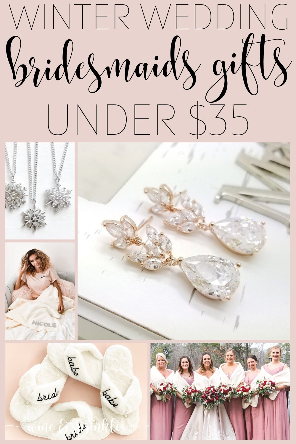 Unique Bridesmaids Gifts for a Winter Wedding Under $35