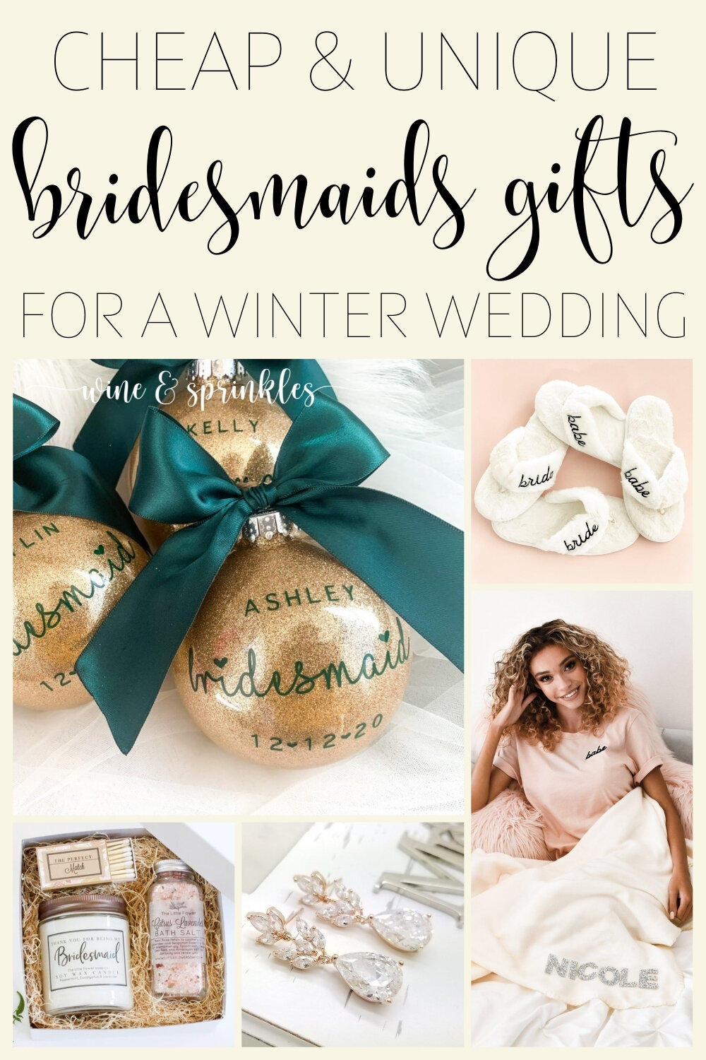 Unique Bridesmaids Gifts for a Winter Wedding Under $35