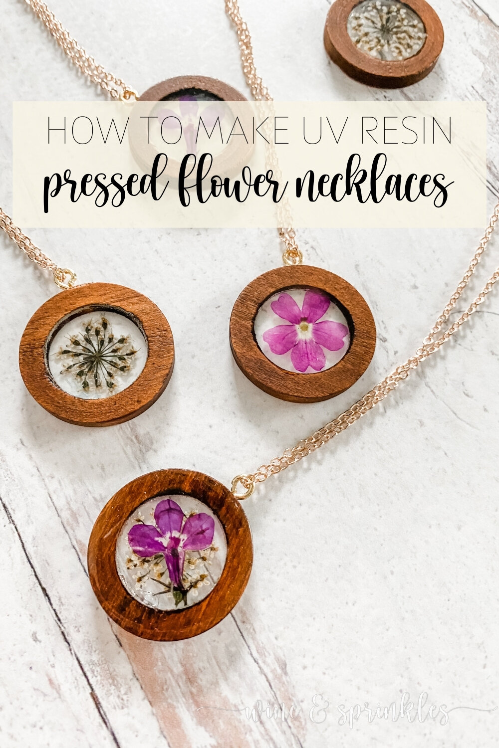 Resin Flower Pendant Necklace • Petra Slay Design