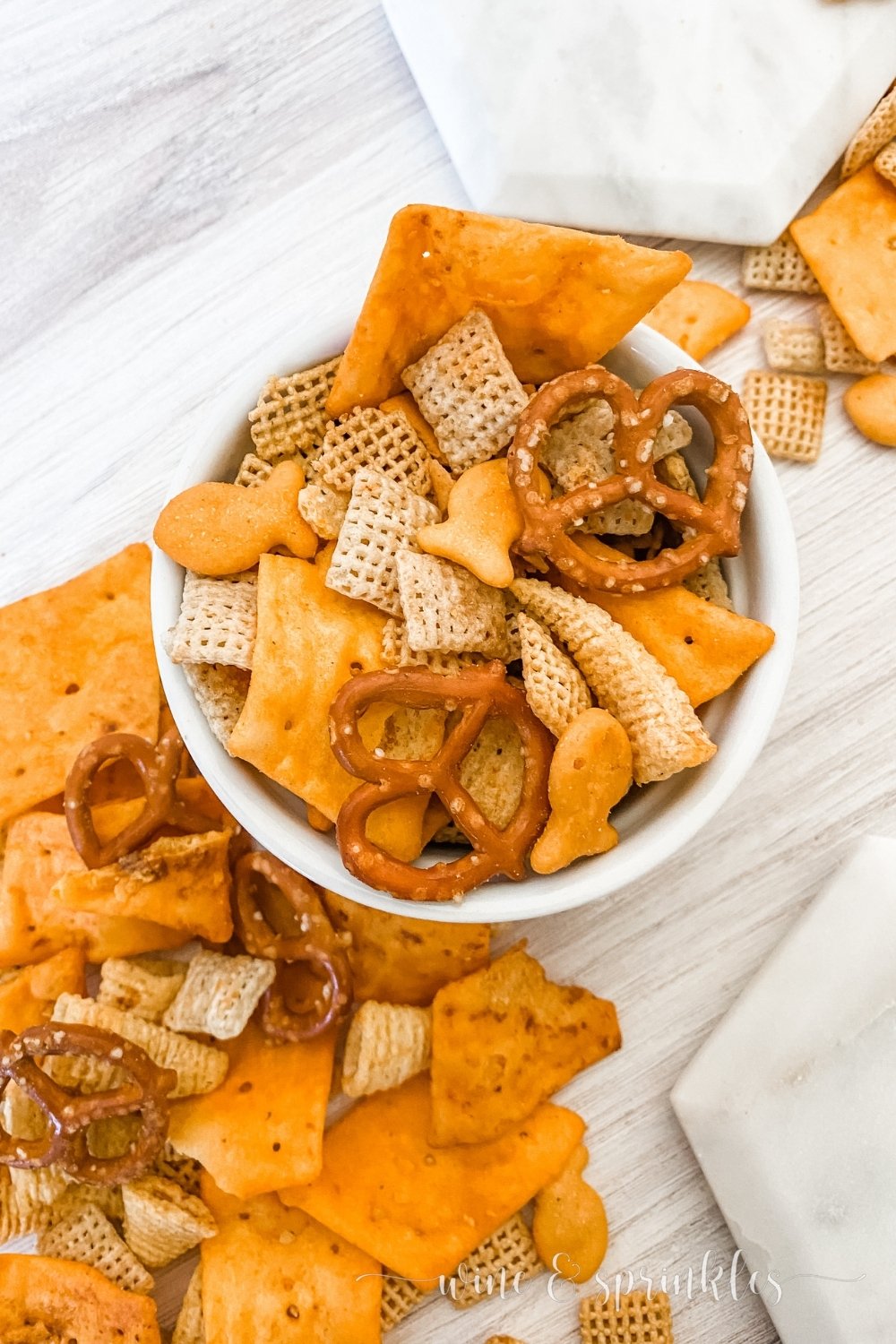Cheesy Chip and Chex Savory Snack Mix