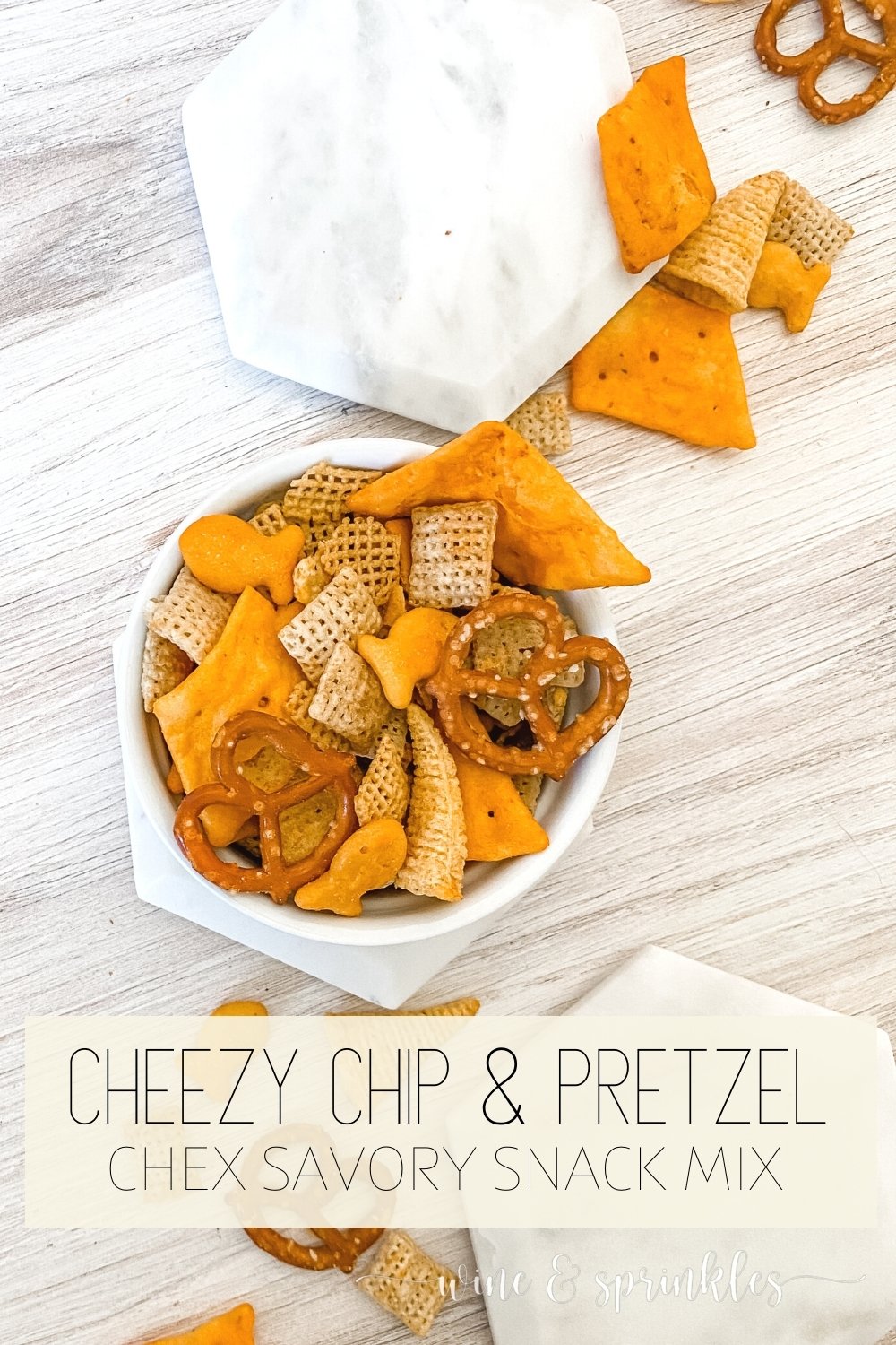 Cheesy Chip and Chex Savory Snack Mix