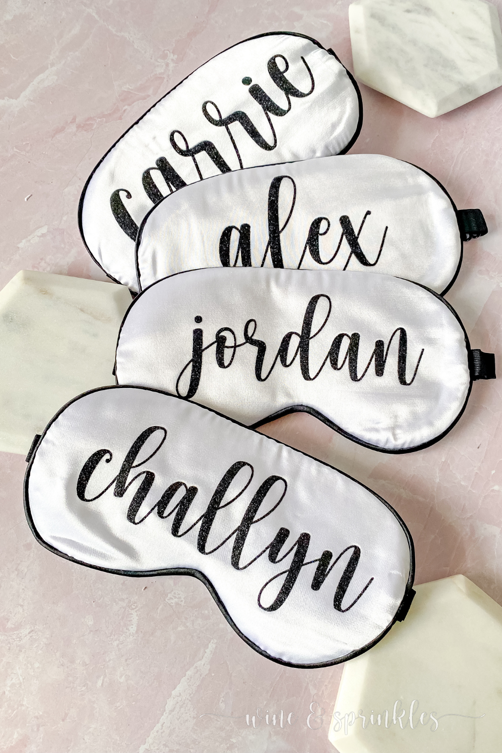 Personalized HTV Silk Sleep Masks