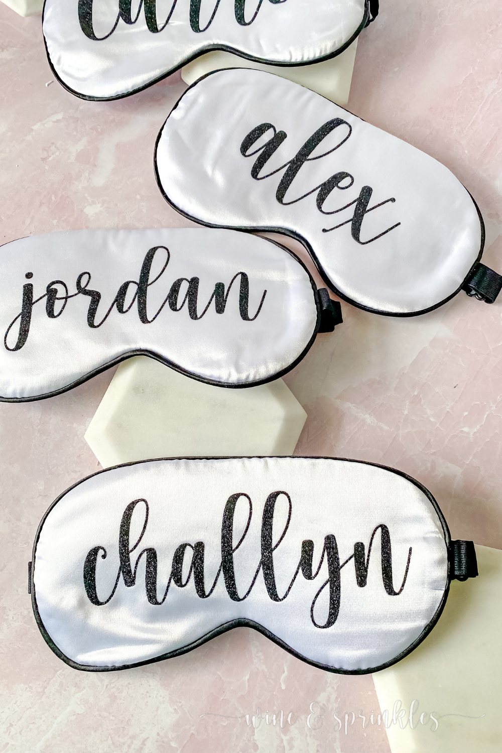 Personalized HTV Silk Sleep Masks