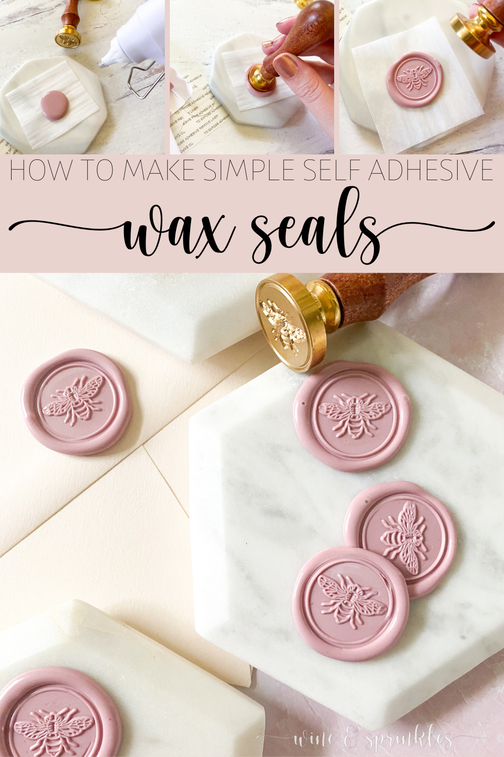 Scripted Messages Premade Self Adhesive Wax Seal 