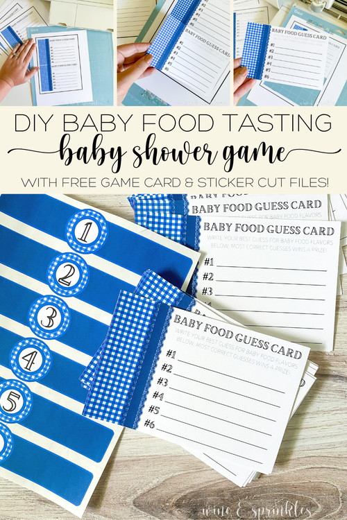 DIY Guess the Baby Food Shower Game Wine Sprinkles