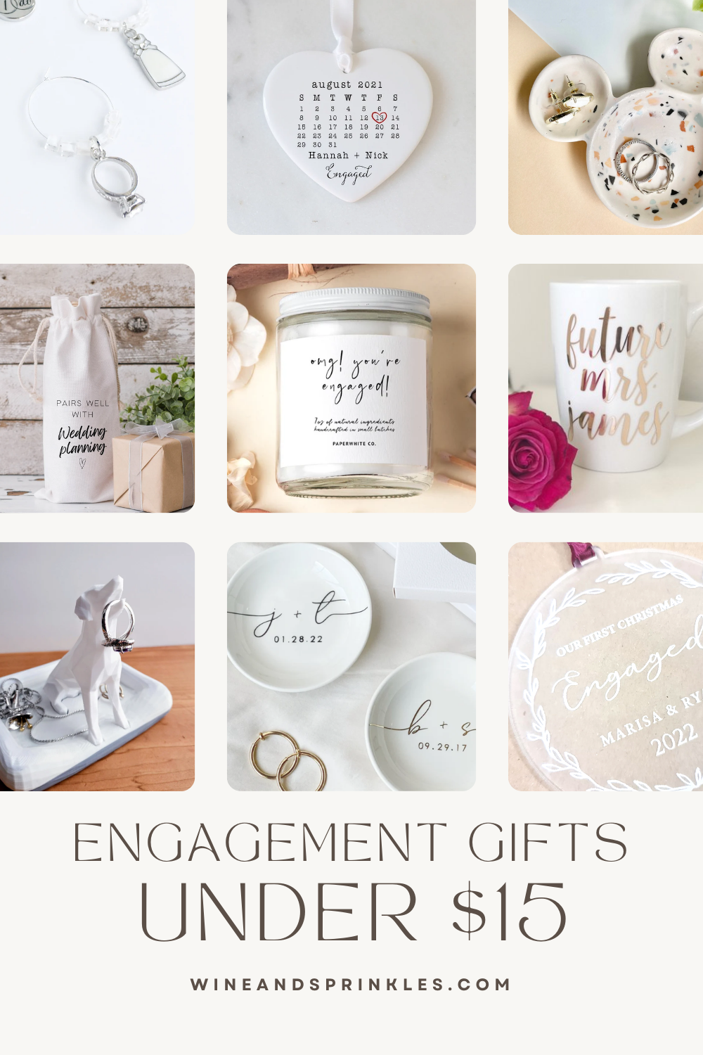 Just Engaged Gifts Under $15 — Wine & Sprinkles