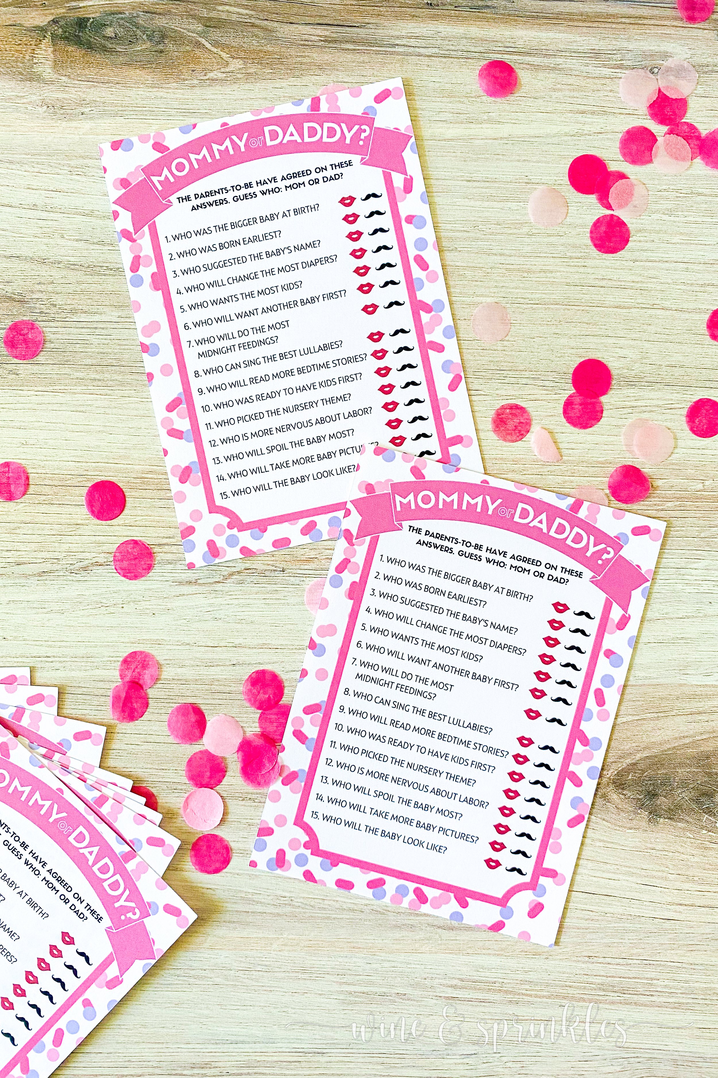 Pink Hearts Baby Sock Hunt Printable Sign