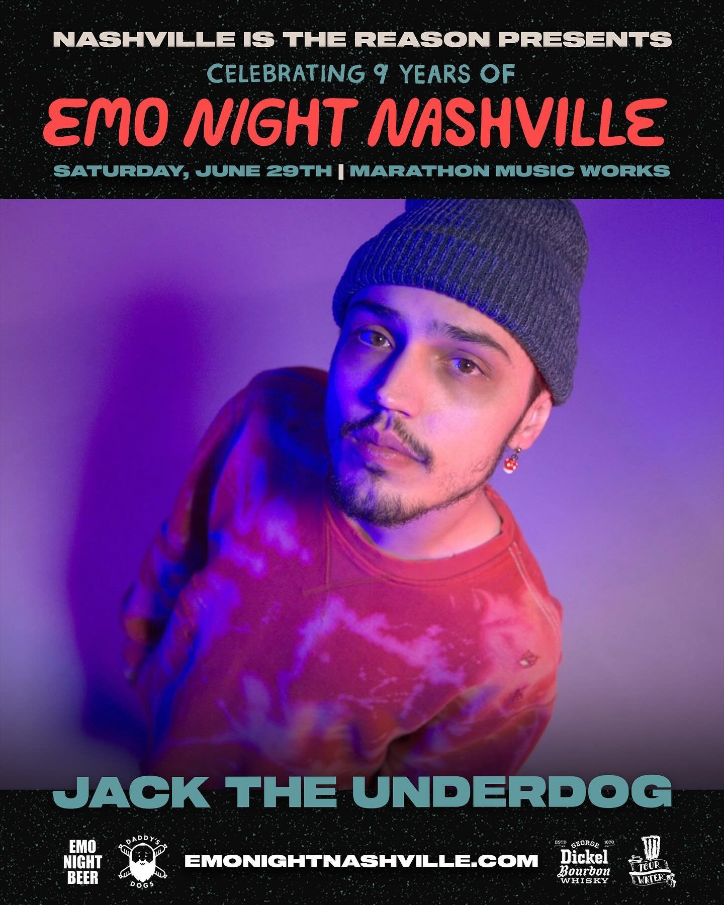 absolutely STOKED to be a part of the next @emonightnashville in june 🤘🏼 come party with us!!! ❤️&zwj;🔥 #emonight #emonightnashville #marathonmusicworks