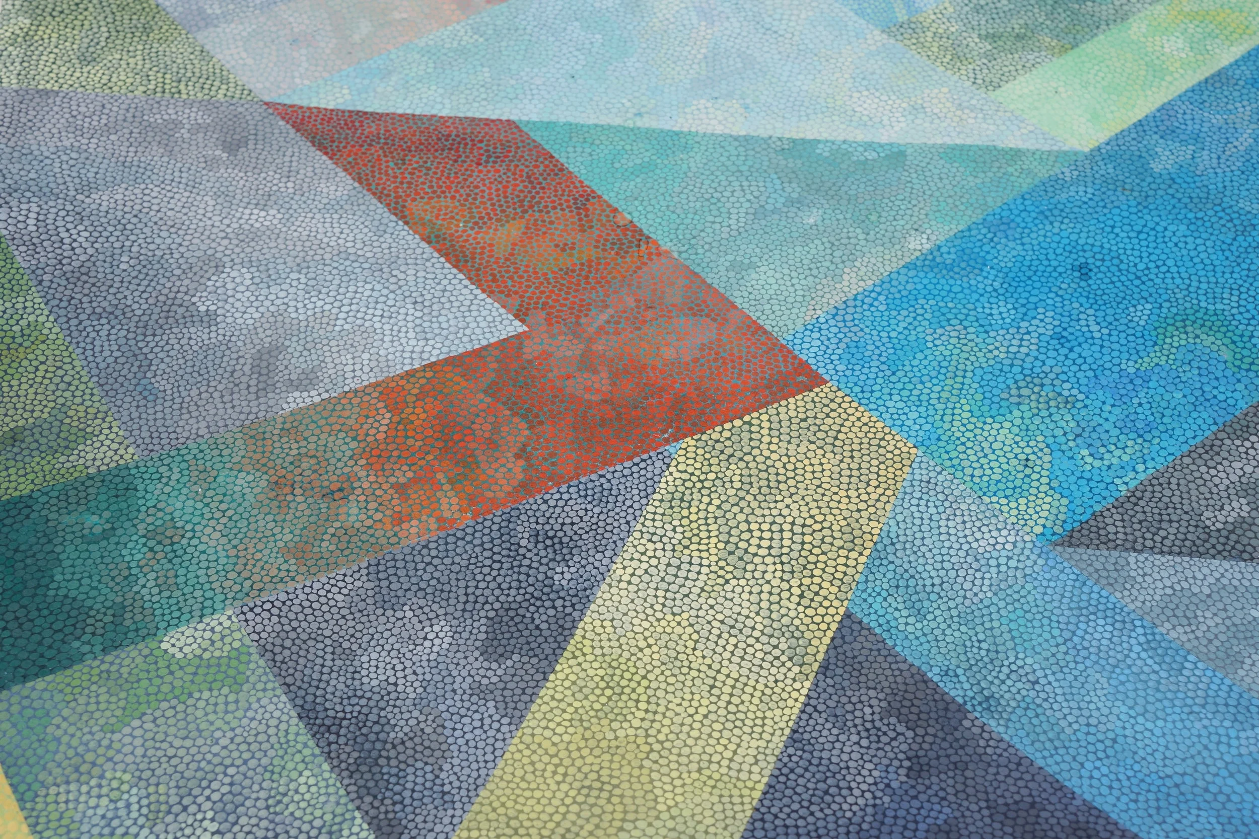 Detail - Untitled, gouache on paper, 24 x 24 inches (sold)
