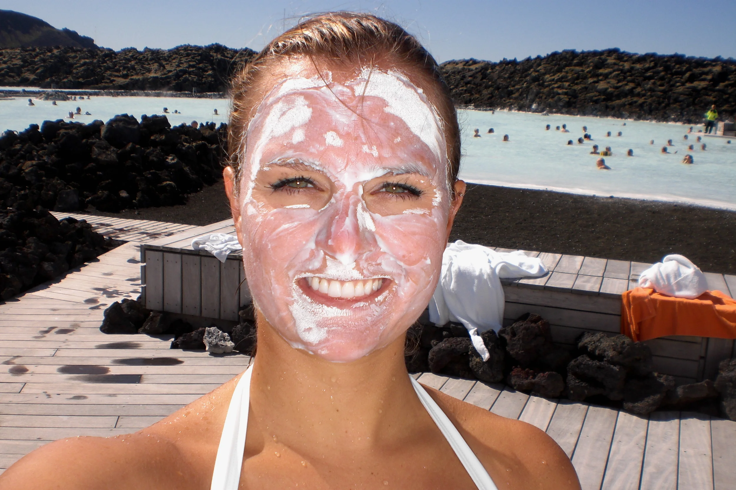  The next day I was off to the infamous  Blue Lagoon .&nbsp; I had pictured a majestic hot spring with piercing blue water that healed the mind and body after a morning of soaking.&nbsp; What I got was a commercialized, artificial spa built around a 