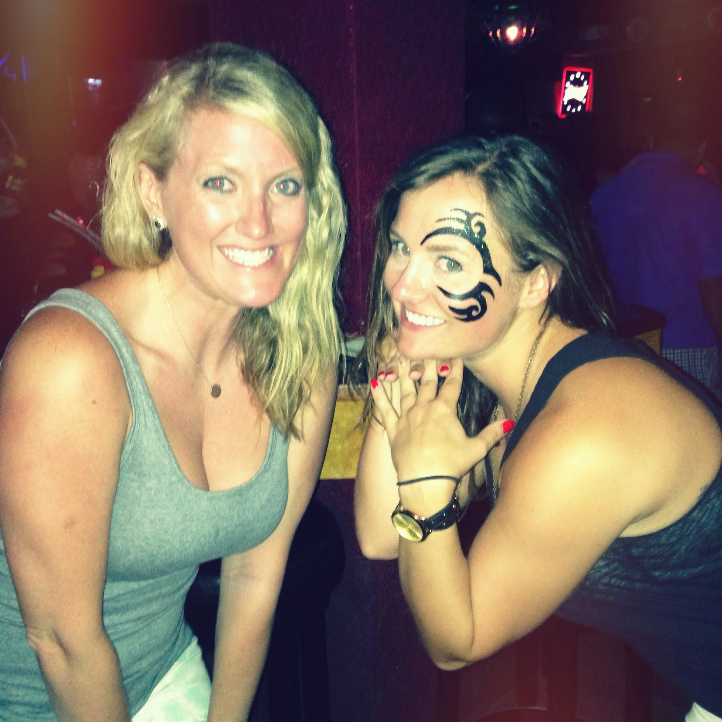  After a night of party-bus-fun, it's always a good idea to get face paint. &nbsp; 
