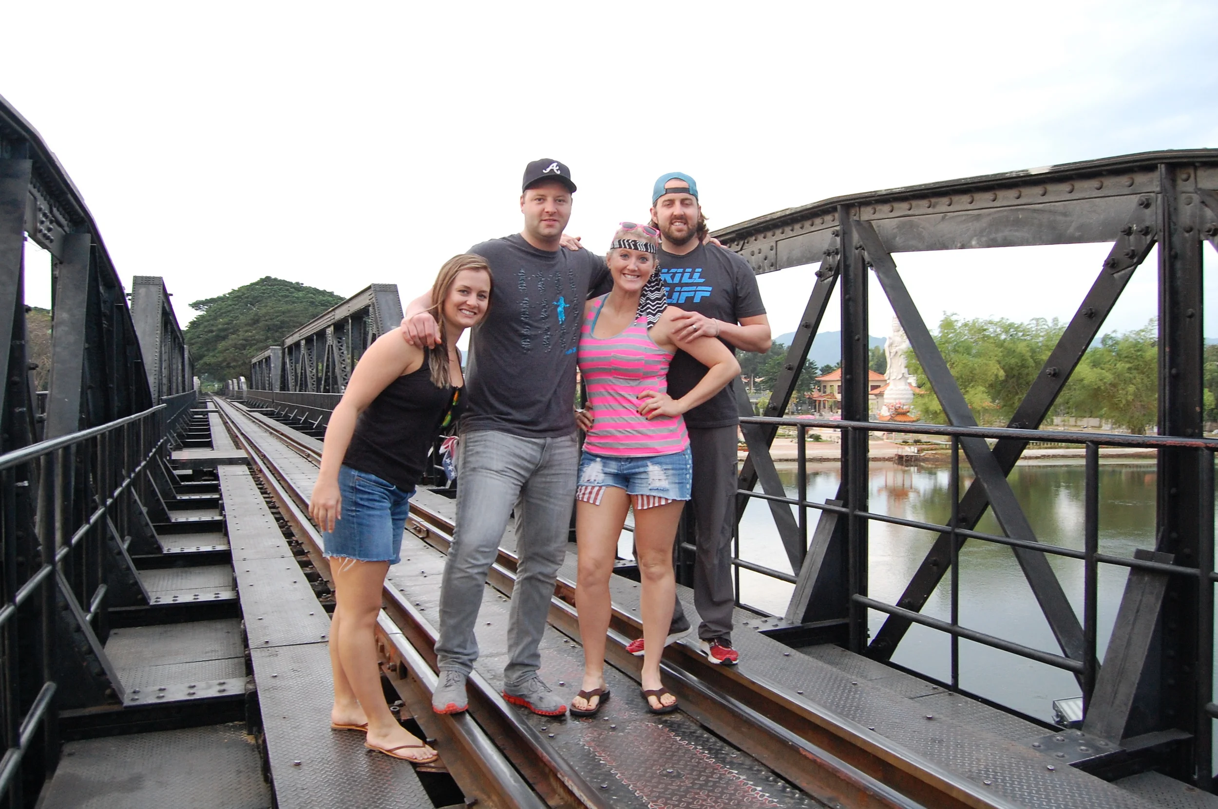  Through Trip Advisor, I found  Bangkok Day Tours . &nbsp;After checking out their site, I knew we had to try the "Tiger Temple Breakfast + Elephant Bathing." &nbsp;Hands down, one of the coolest days of my life. &nbsp;  First stop, Bridge over the  