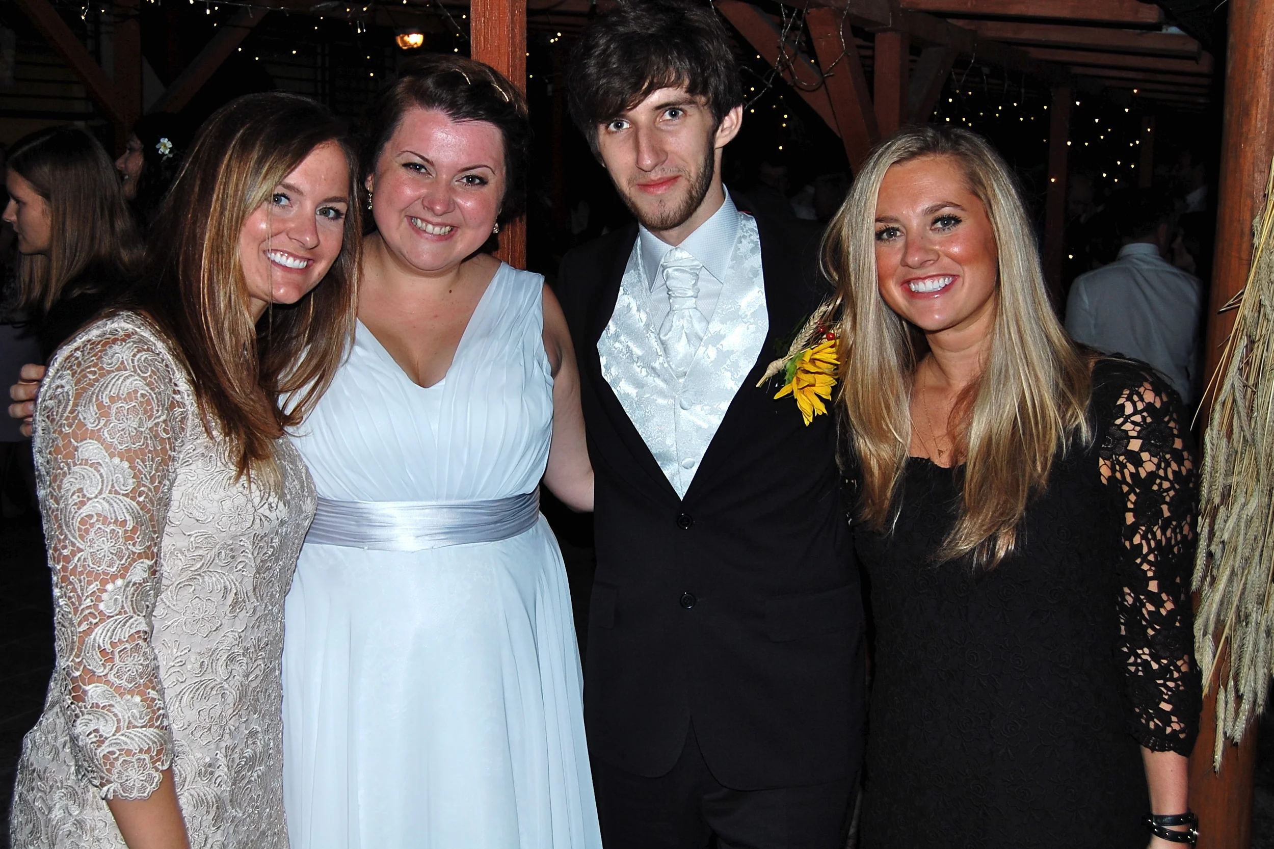  After the ceremony, we went to the reception site, which started as any normal reception would. &nbsp;We greeted the bride and groom, ate, drank, and danced. &nbsp; 