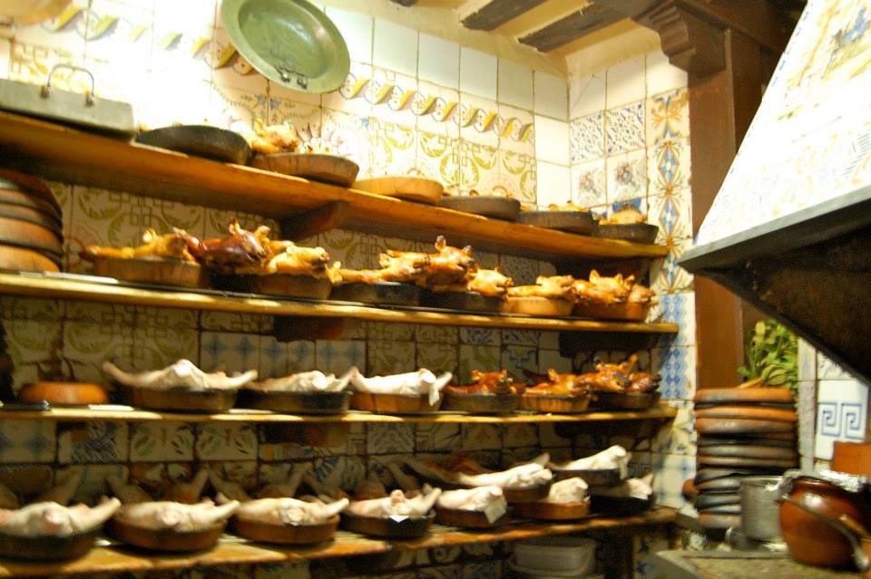   Botin , the oldest operating restaurant in the world according to the Guiness Book of World Records. &nbsp;Known for the infamous suckling pig, I knew I had to try it. &nbsp;But, having seen the little baby pigs prior to eating one, it was a tad di