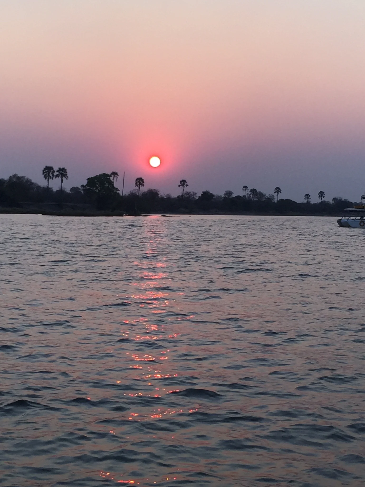  Sunset over the Zambezi. &nbsp; 