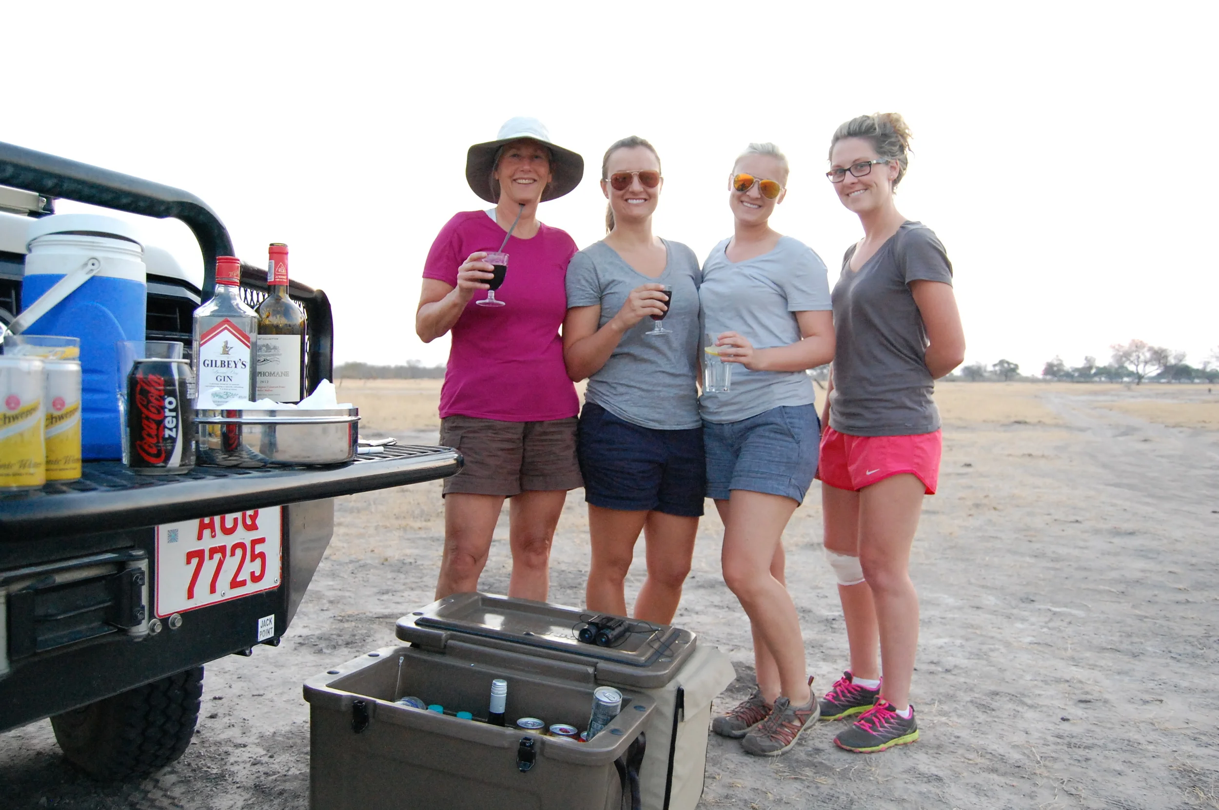  Fun fact, the front of the trucks double as bars. &nbsp;During the evening game drives, we would find a place to park to watch the wildlife and sunset... all while having a few cocktails. &nbsp;  Albert's 2nd super power is his mad-skill as a barten
