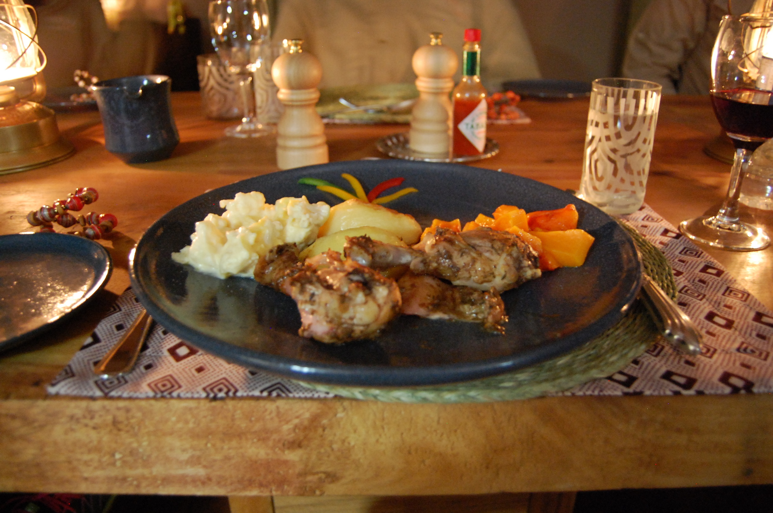  I really cannot speak highly enough about Albert and the African Bush Camp's safaris. &nbsp;Their outfit knows how to make the "ultimate" safari experience. &nbsp;  But, the piece de resistance was the food. &nbsp;The chef prepares a gourmet meal fo