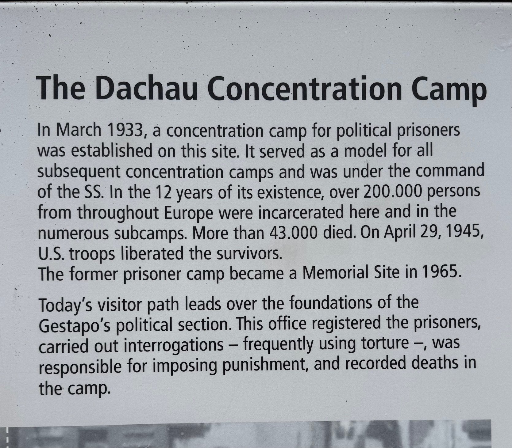 Dachau Concentration Camp