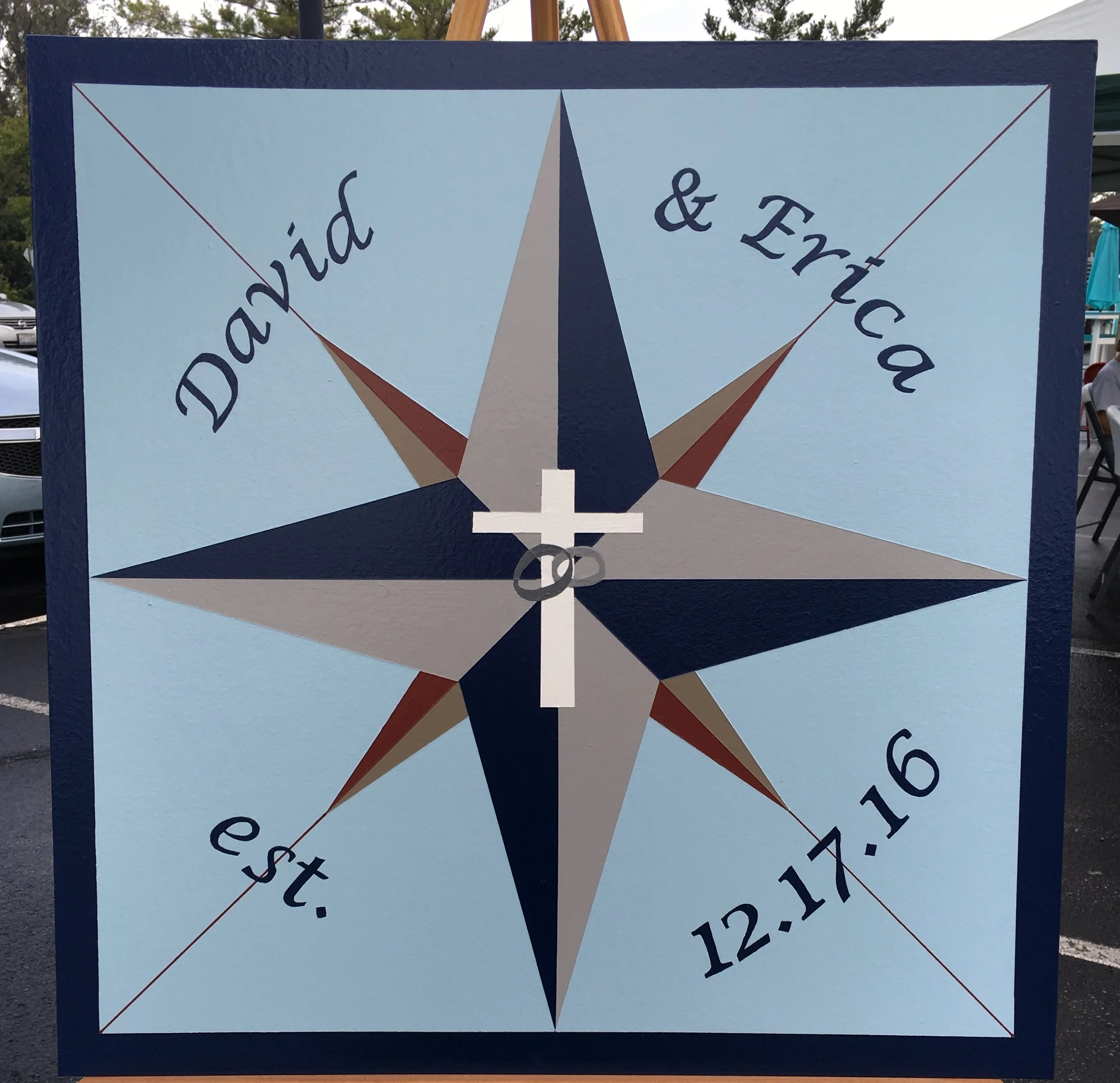 David & Erica Wedding Barn Quilt