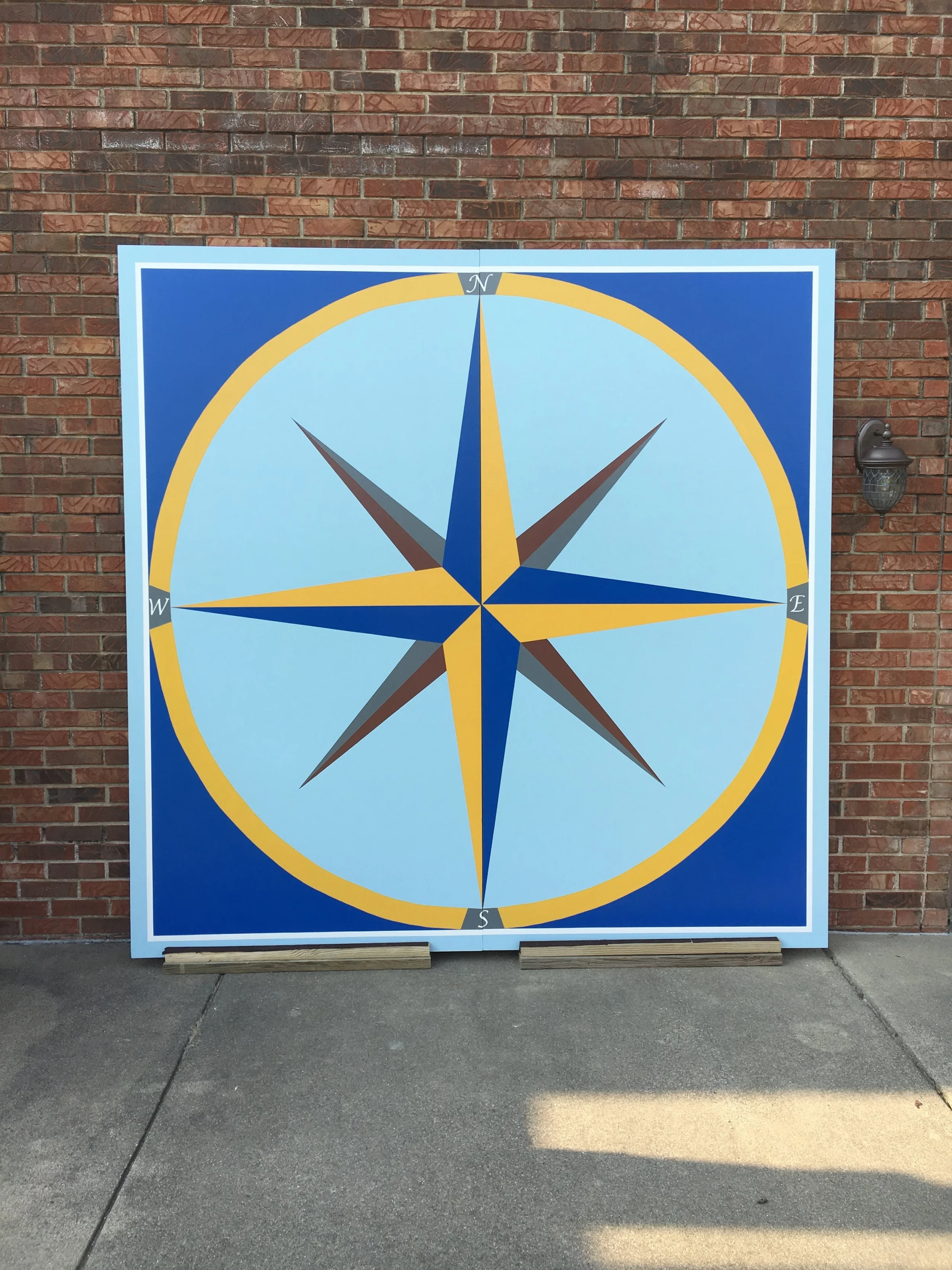 MARINER'S COMPASS  8ftX8ft Barn Quilt