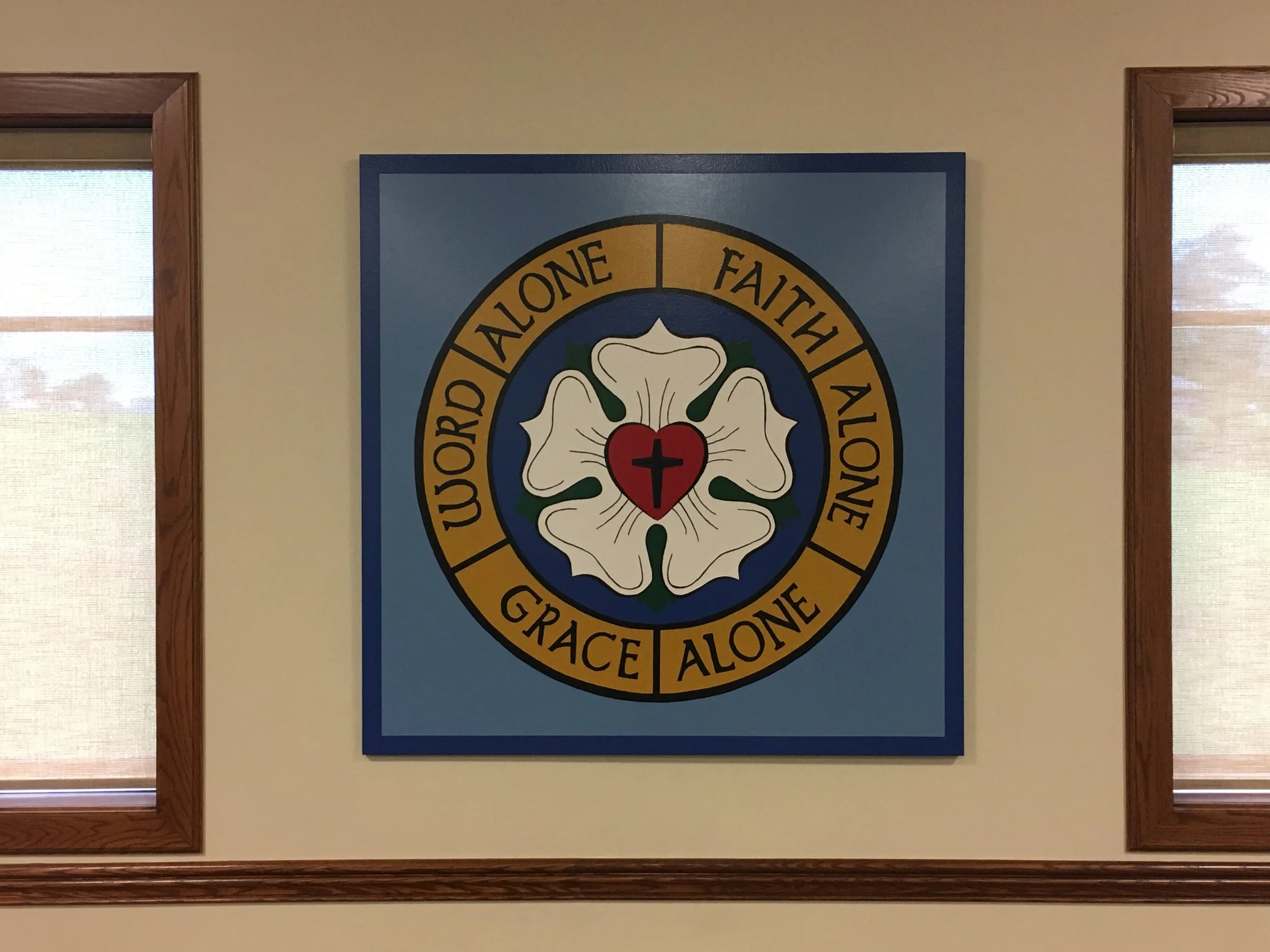 LUTHER'S ROSE Barn Quilt - St Paul Clifty, Columbus, IN