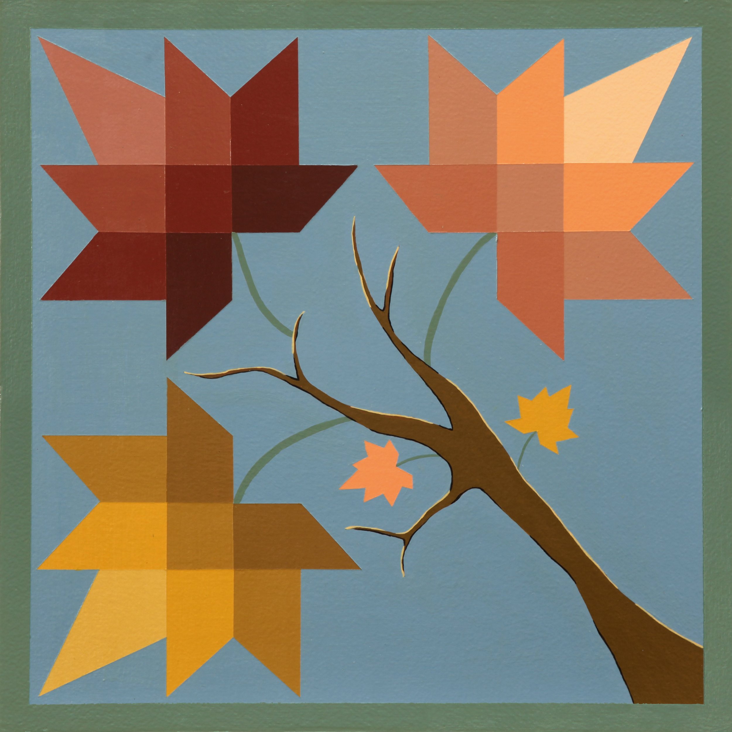 AUTUMN LEAVES Barn Quilt